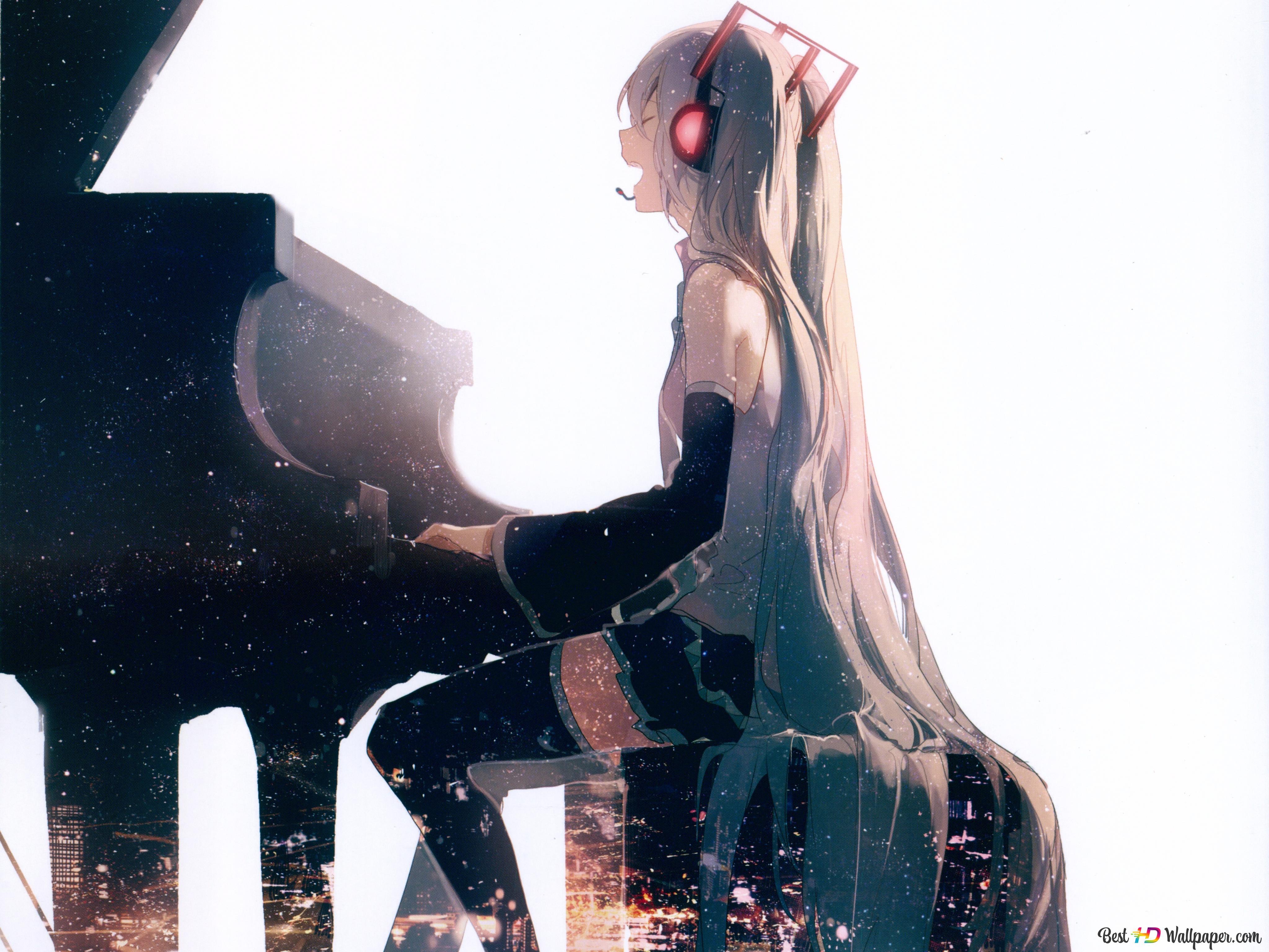 4096x3072 Hatsune Miku Piano Concert 4K wallpaper download