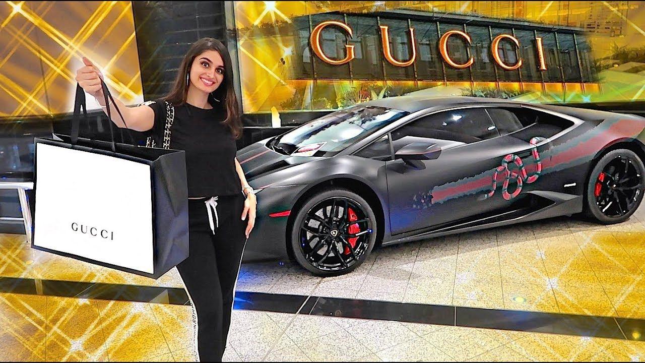 1280x720 GUCCI SHOPPING IN A GUCCI LAMBORGHINI. Lamborghini, Gucci, Shopping