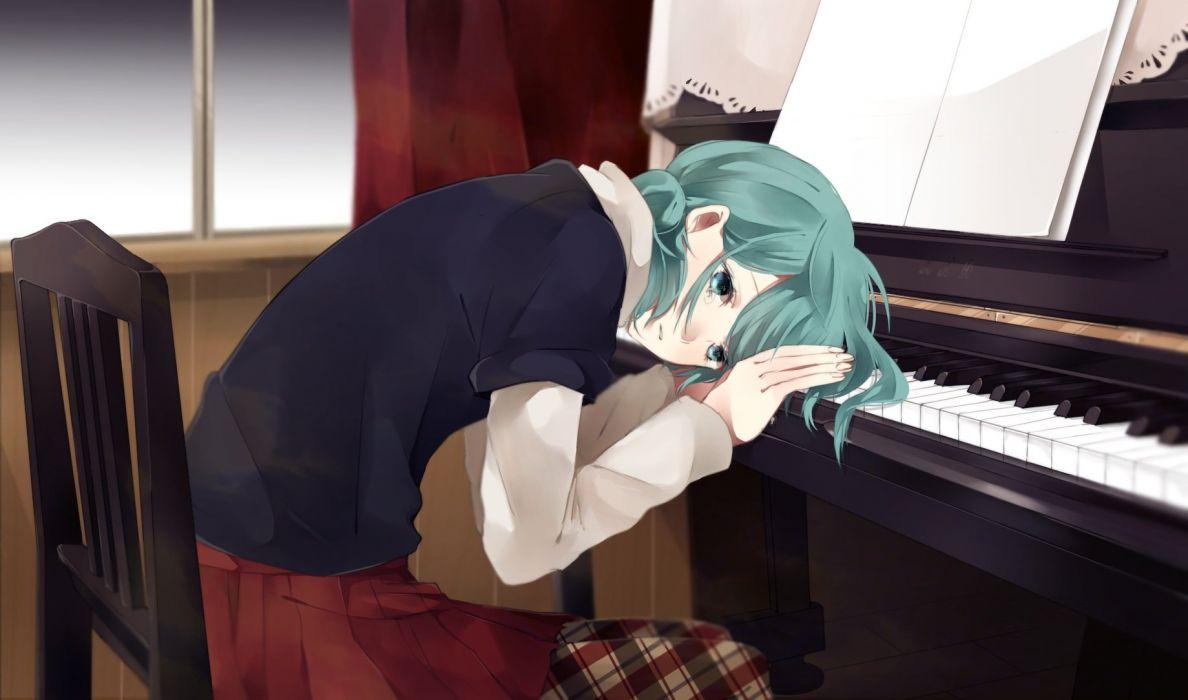 1188x700 Hachimitsu honey hatsune miku instrument piano tears vocaloid wallpaperx1084