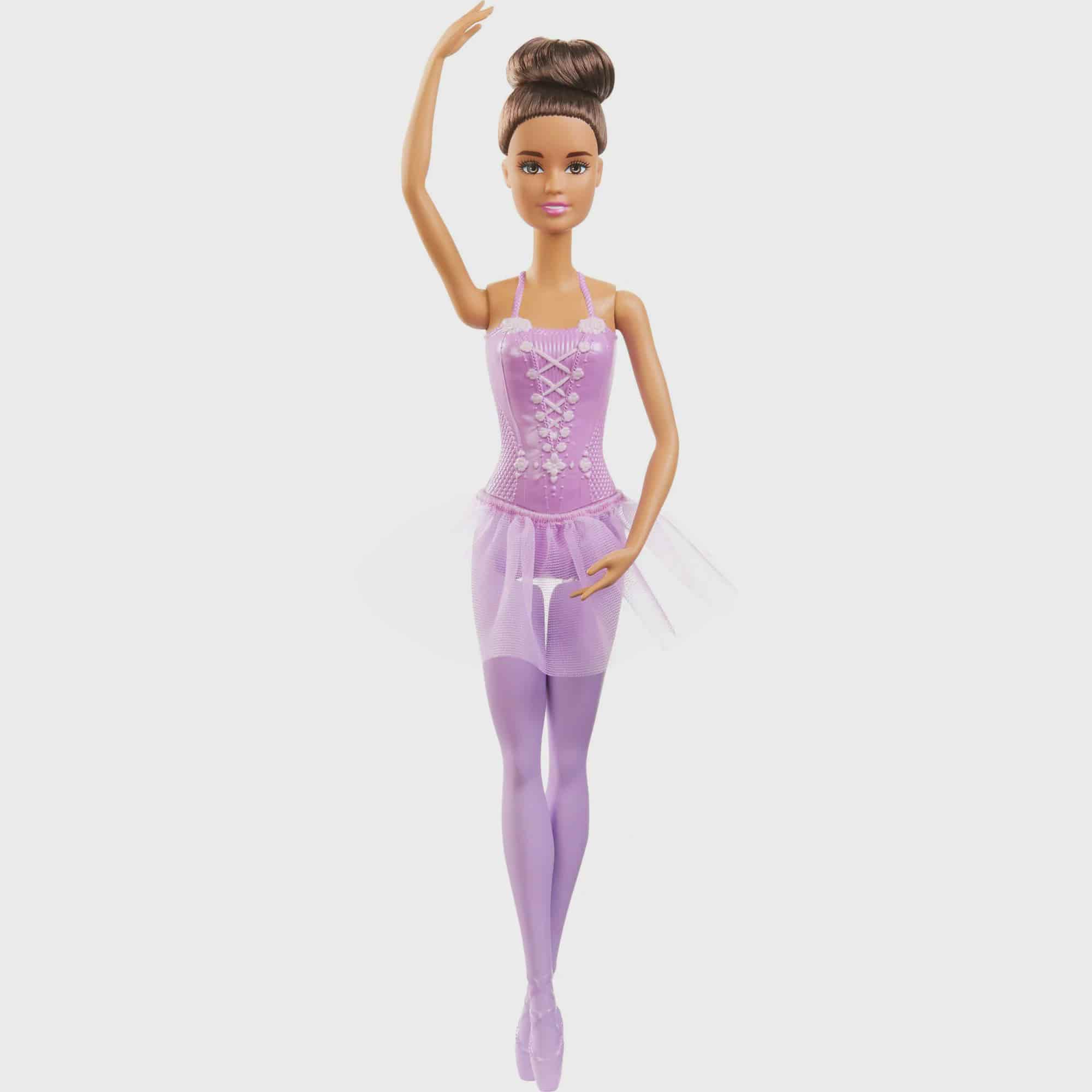 2000x2000 Barbie Career Ballerina Doll with Tutu and Sculpted Toe Shoes, Brunette Hair