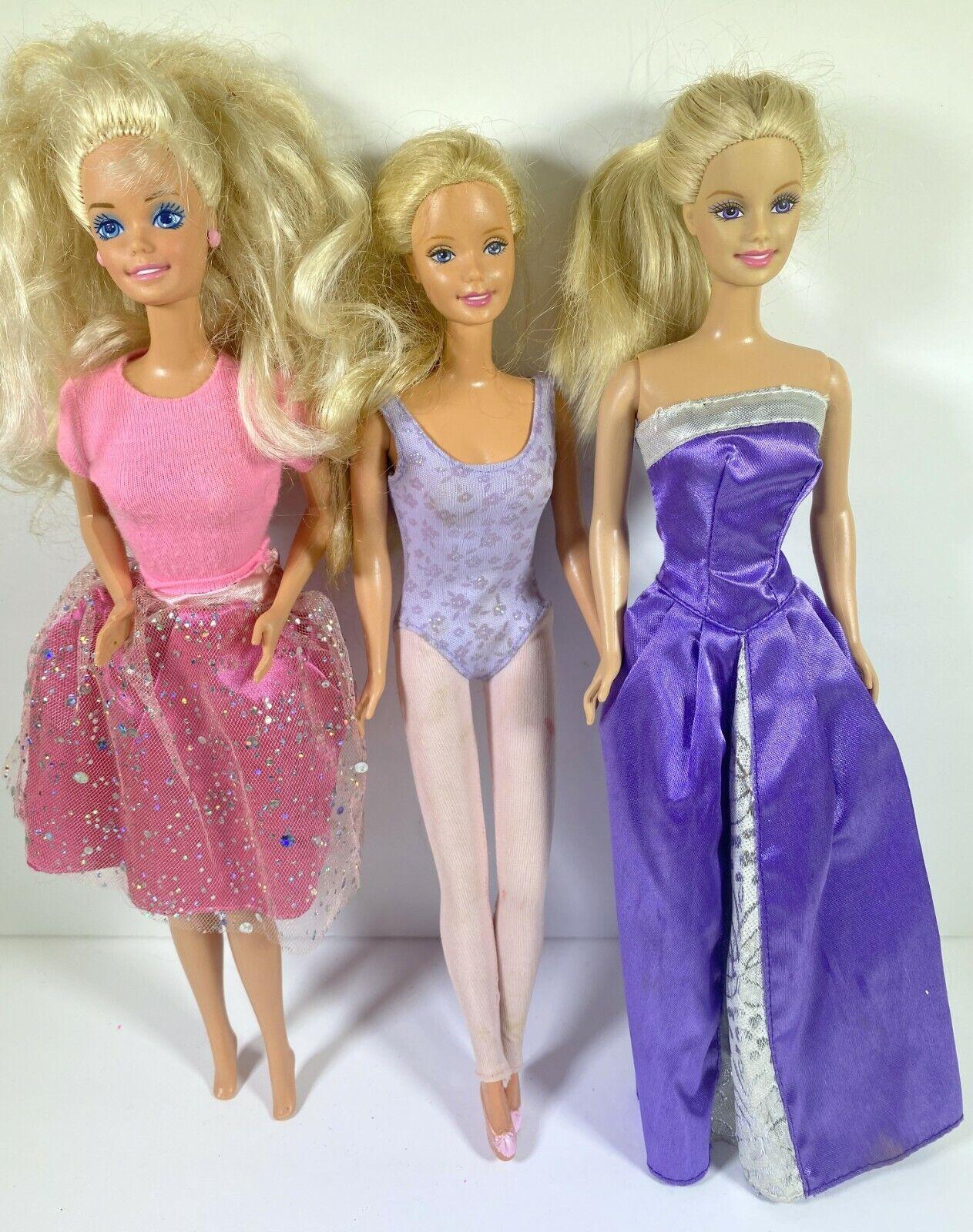 1263x1600 LOT S 113 BARBIE DOLL DRESSED IN GLITTER PINK PURPLE DRESS BALLERINA
