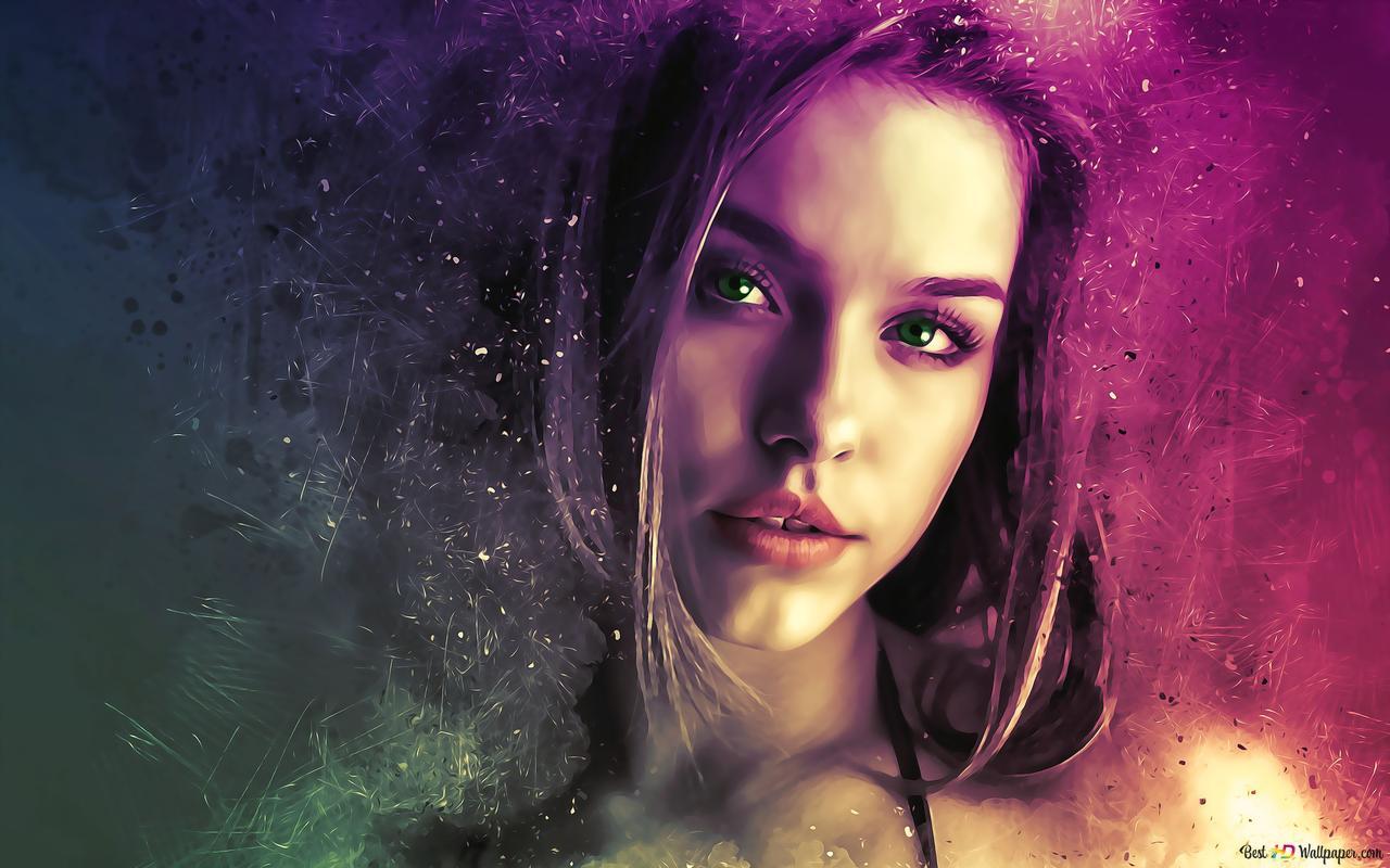 1280x800 portrait of beautiful woman ethereal 4K wallpaper download