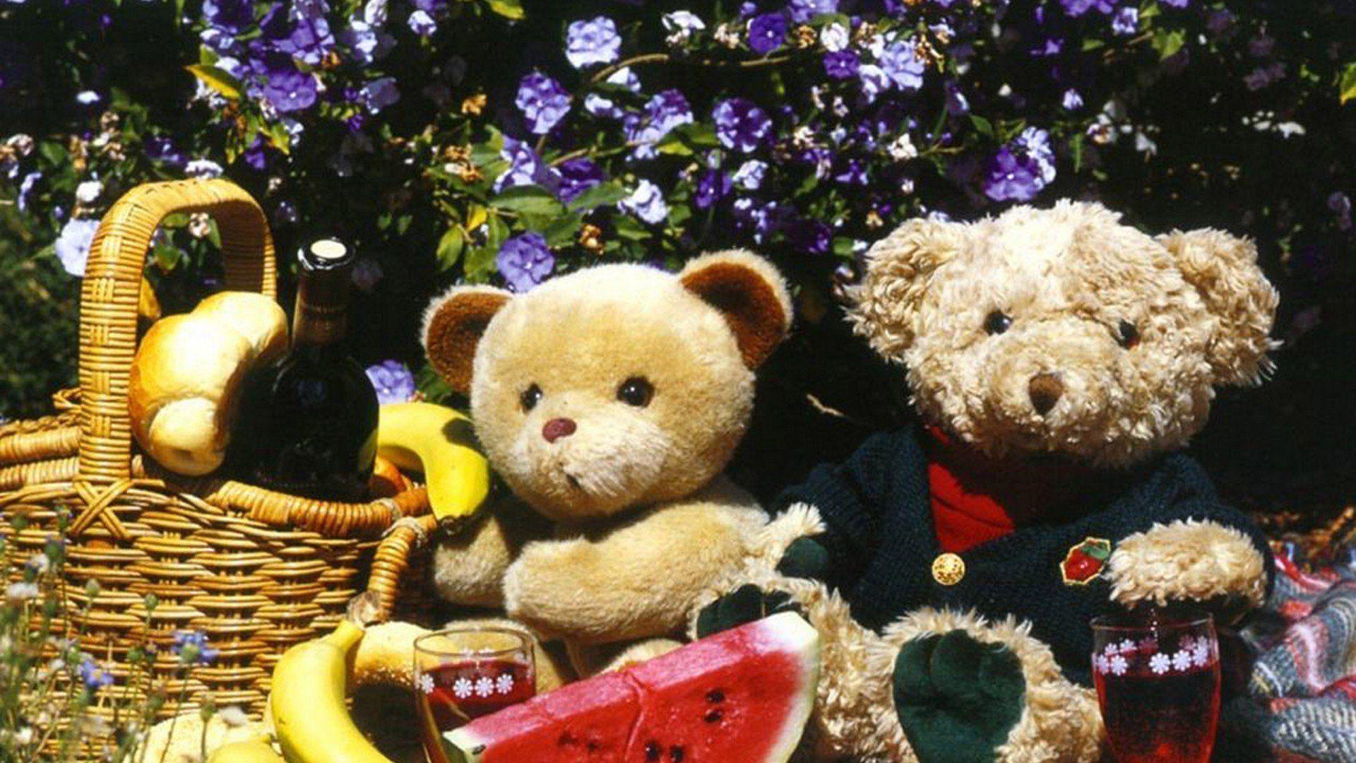 1920x1080 Giant Teddy Bear Happy Christmas wallpaper