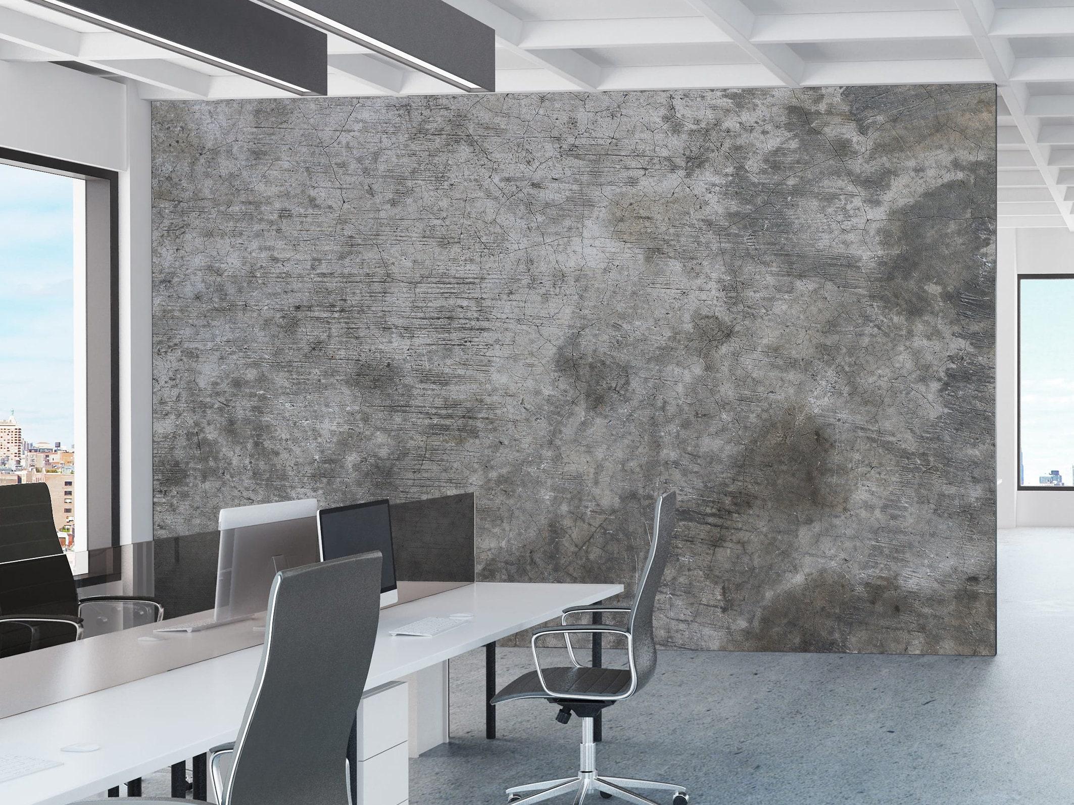 2126x1594 Dark Gray Concrete Mural Wallpaper Loft Wall Mural Office Wall