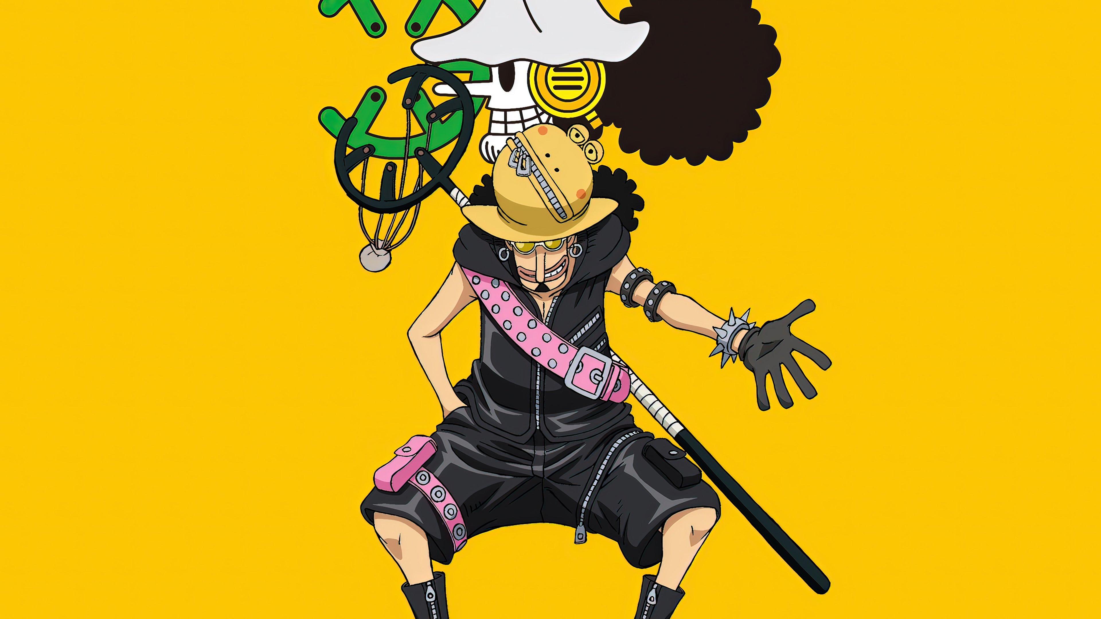 3840x2160 Usopp One Piece Red Anime Wallpaper 4k for Desktop
