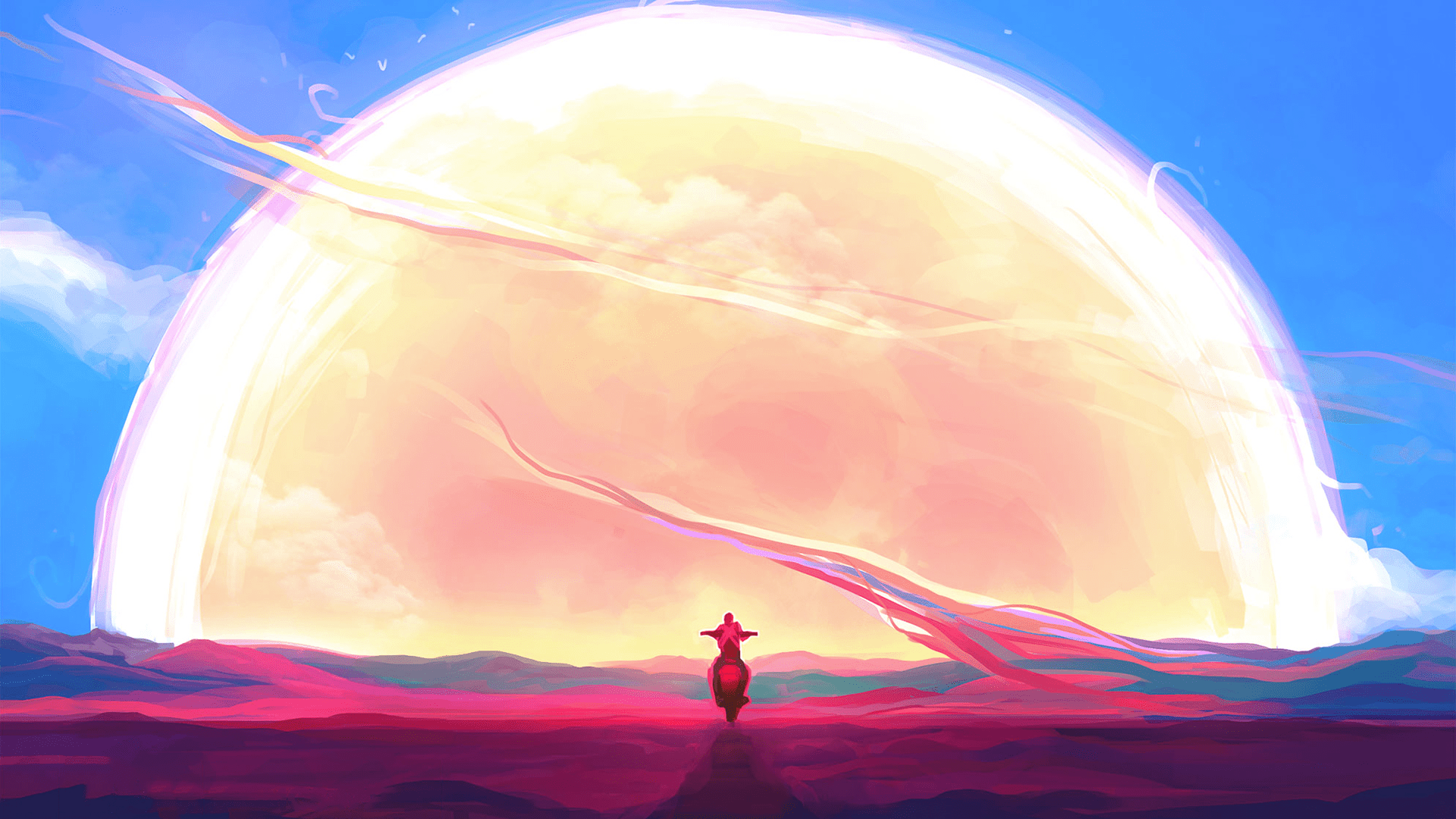 1920x1080 illustration, artwork, Earth, atmosphere, Monstercat, WRLD, screenshot, computer wallpaper, atmosphere of earth Gallery HD Wallpaper