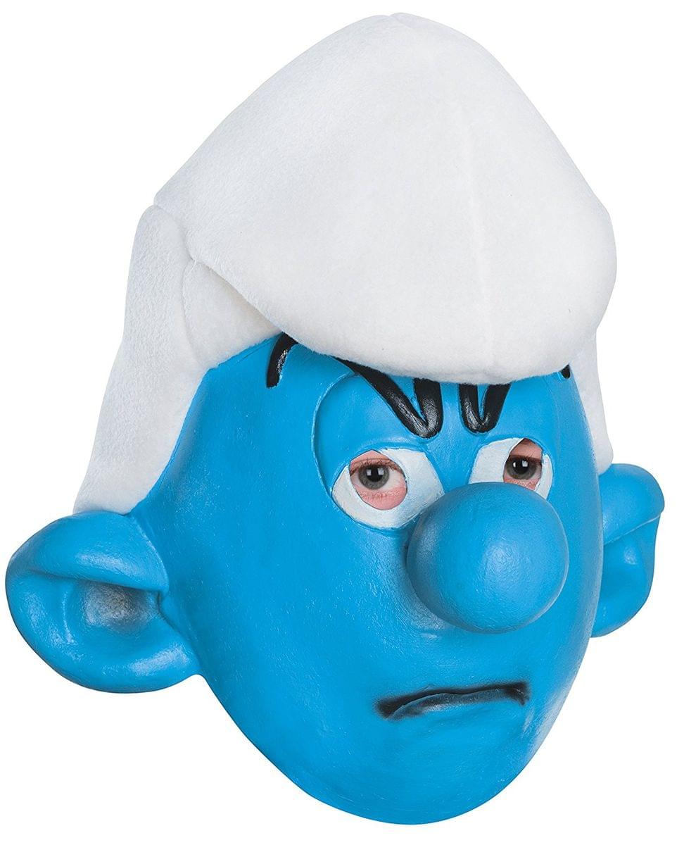972x1200 Smurfs: The Lost Village Grouchy Smurf Child's Costume Half Mask