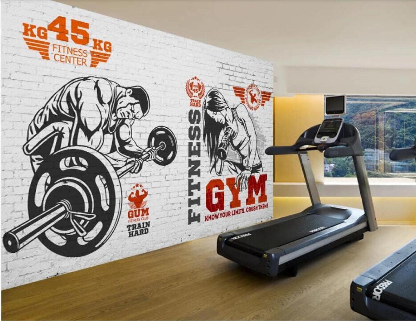 1600x1235 Yosot 3D Room Wallpaper Minimalist Gym Beautiful Muscle Man Weightlifting 3D Wall murals Wallpaper*150cmx105cm(59.1x41.3inch) : Tools & Home Improvement