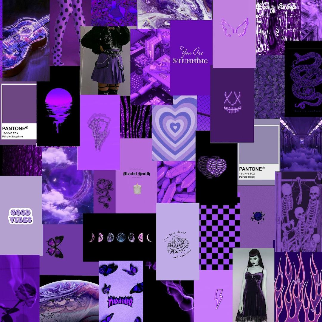 1080x1080 digitaldark Purple Aesthetic Collage Kit Dark Purple