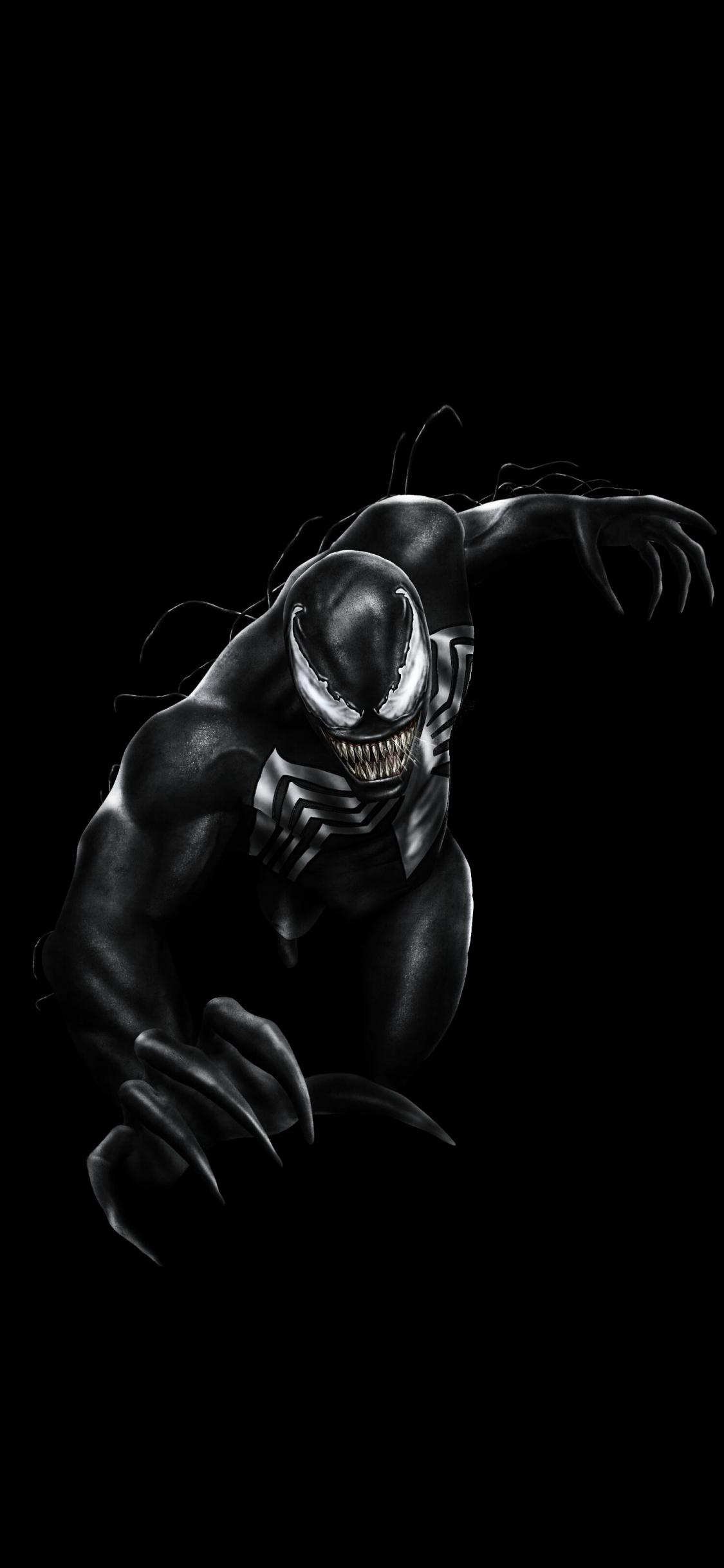 1125x2436 Download wallpaper 1125x2436 minimal, dark, venom, art, iphone x, 1125x2436 HD background, 15052