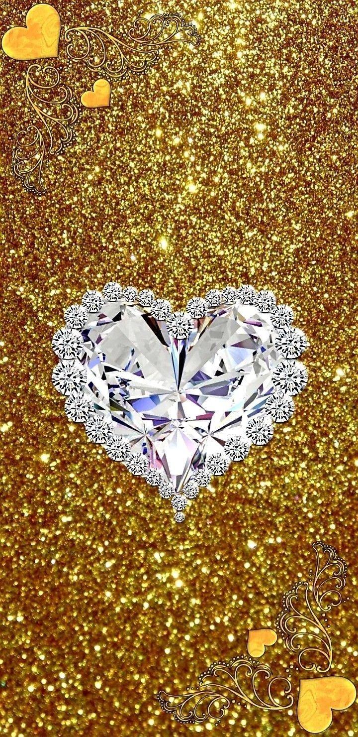 Gold Glitter Hearts Wallpapers Top Free Gold Glitter Hearts