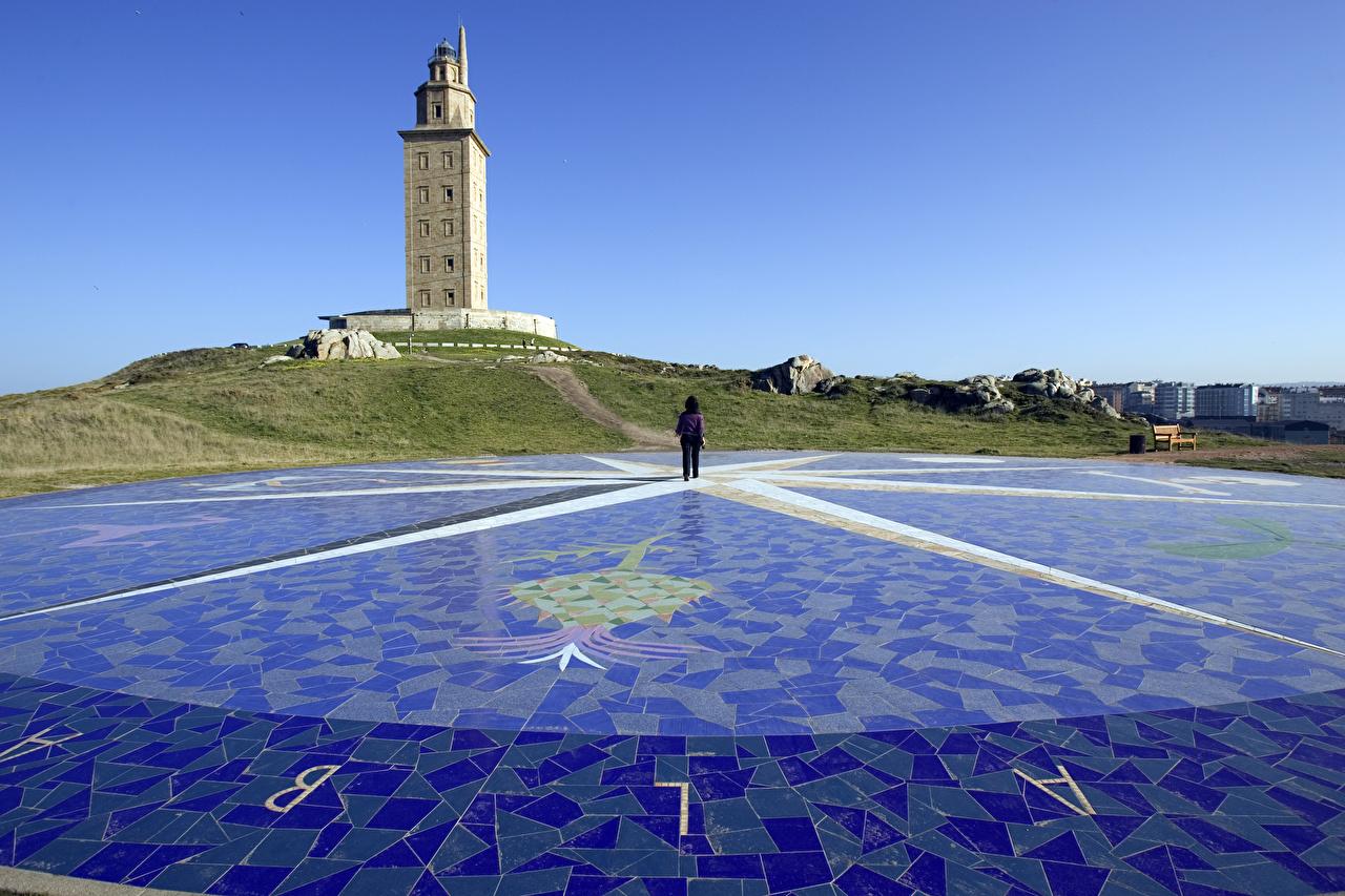 1280x853 Wallpaper Spain Tower Hercules Lighthouse, La Coruna, Galicia