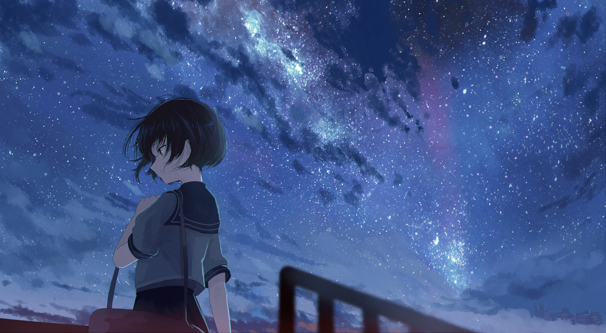 1995x1097 Starry Sky HD Wallpaper and Background