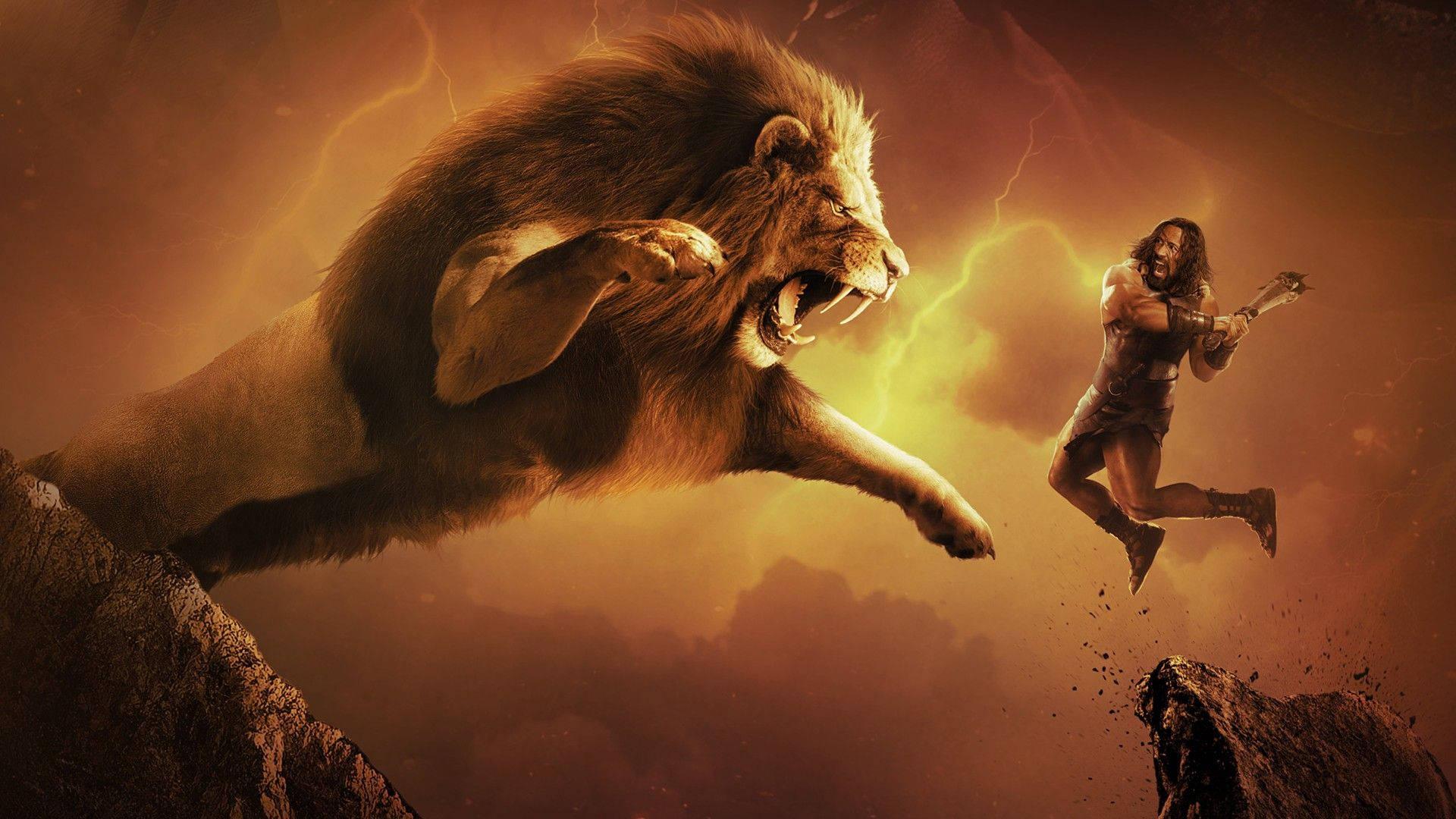 1920x1080 Download Hercules With A Lion Wallpaper