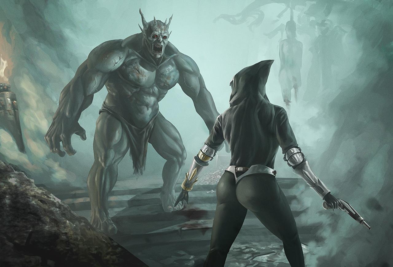 1280x871 Wallpaper Monsters warrior Two Fantasy