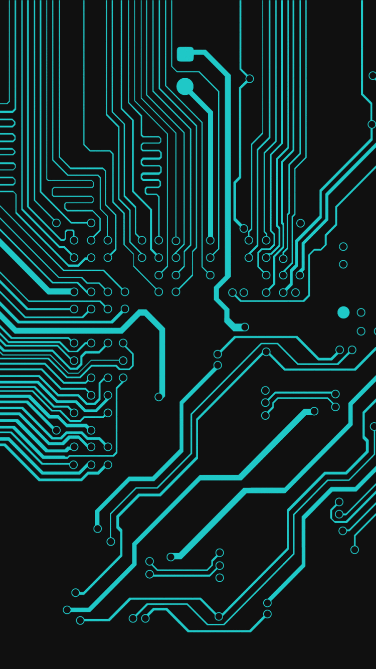 750x1334 3D Android Circuit Wallpaper