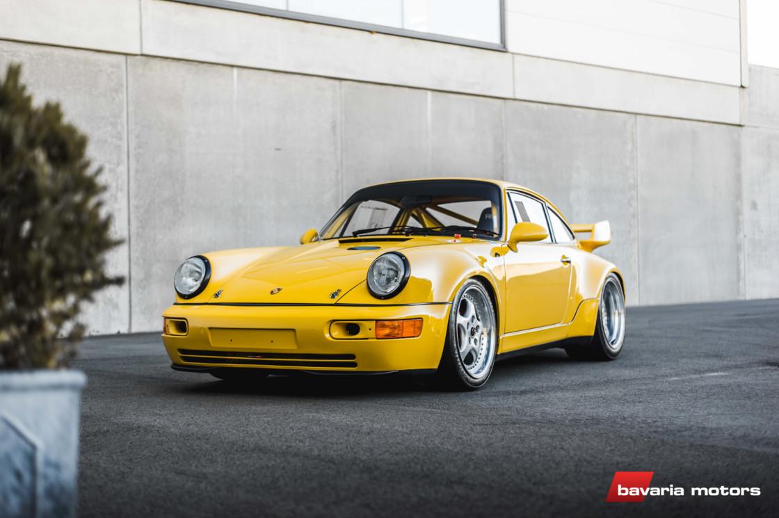 1120x745 Speed Yellow Porsche 964 Carrera 3.8 RSR “Le Mans Pack” Looks Properly Fast