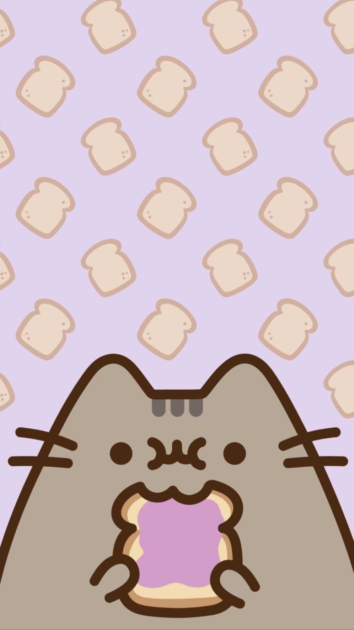 1128x2005 Pusheen Wallpaper