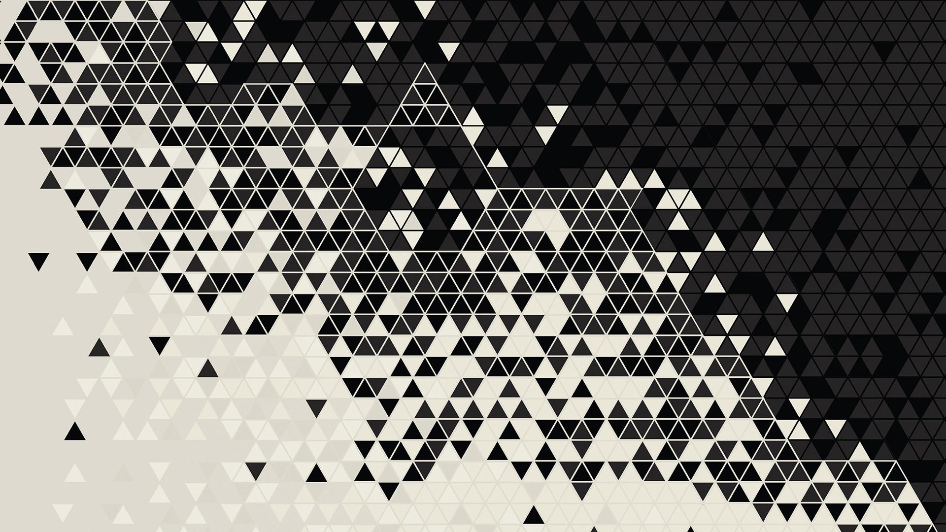 1920x1080 Black & White Triangle Pattern Wallpaper, HD Artist 4K Wallpaper, Image, Photo and Background
