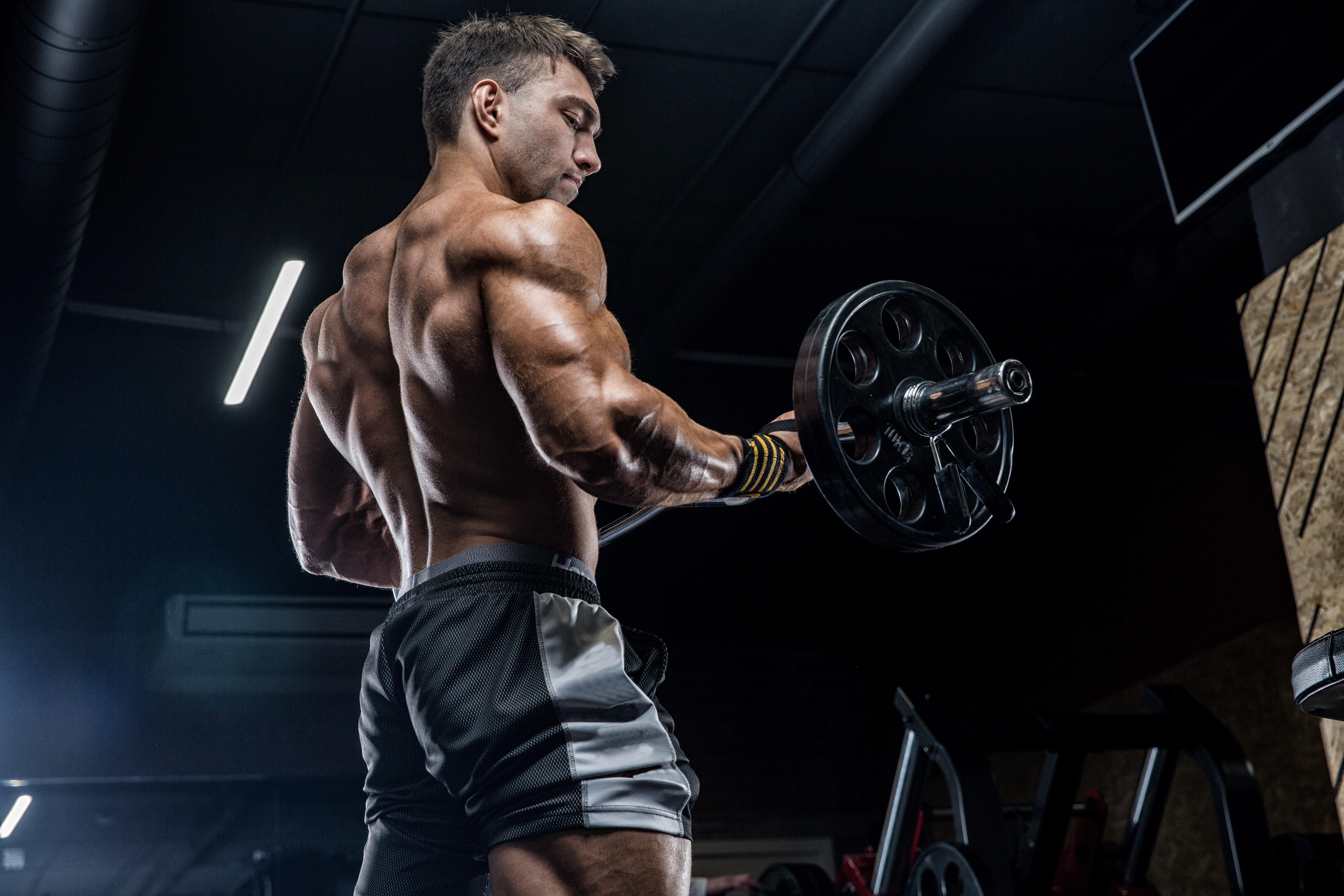 5760x3840 4K, 5K, Men, Barbell, Muscle, Gym, Workout, Human back Gallery HD Wallpaper