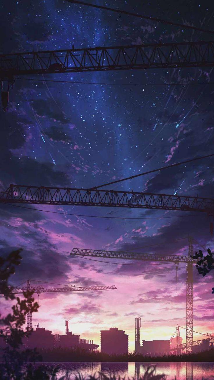 736x1308 City Construction Anime IPhone Wallpaper Wallpaper : iPhone Wallpaper. Anime scenery wallpaper, Anime background wallpaper, Scenery wallpaper
