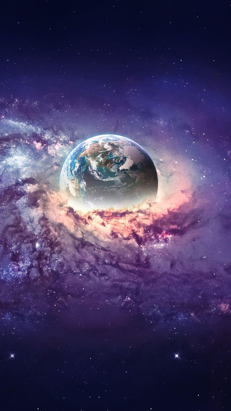 736x1308 Space wallpaper. Space painting galaxy, Galaxy wallpaper, Space painting
