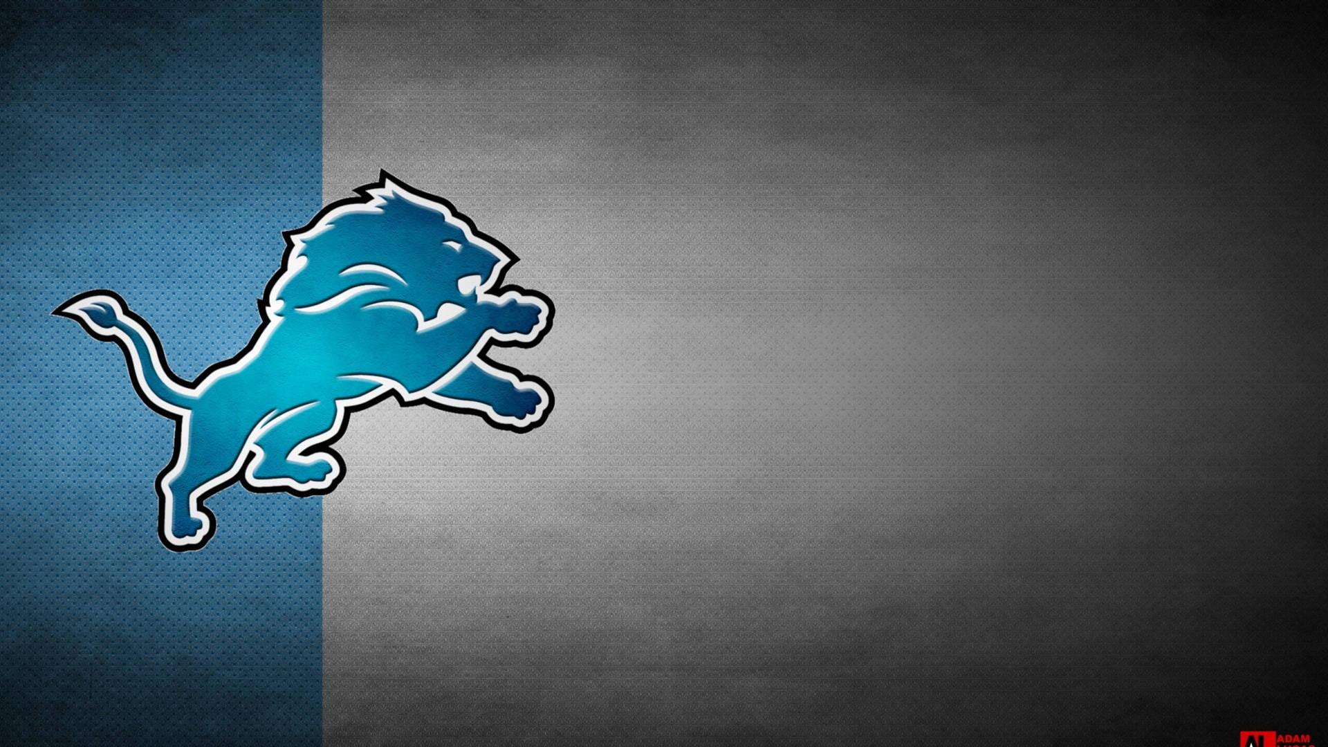 1920x1080 Download Detroit Lions Blue And Gray Logo Wallpaper