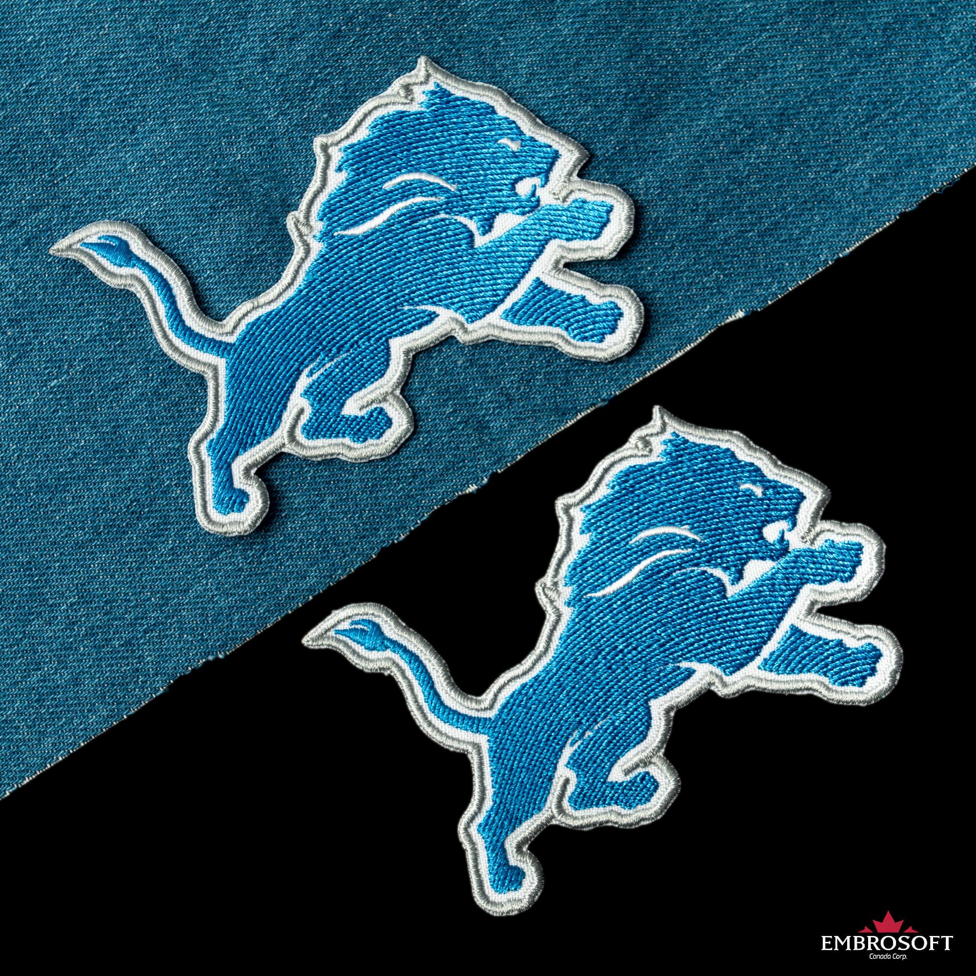 2000x2000 Detroit Lions Patch, NFL Sports Team Logo, Size: 4.1 x 3.2 inches