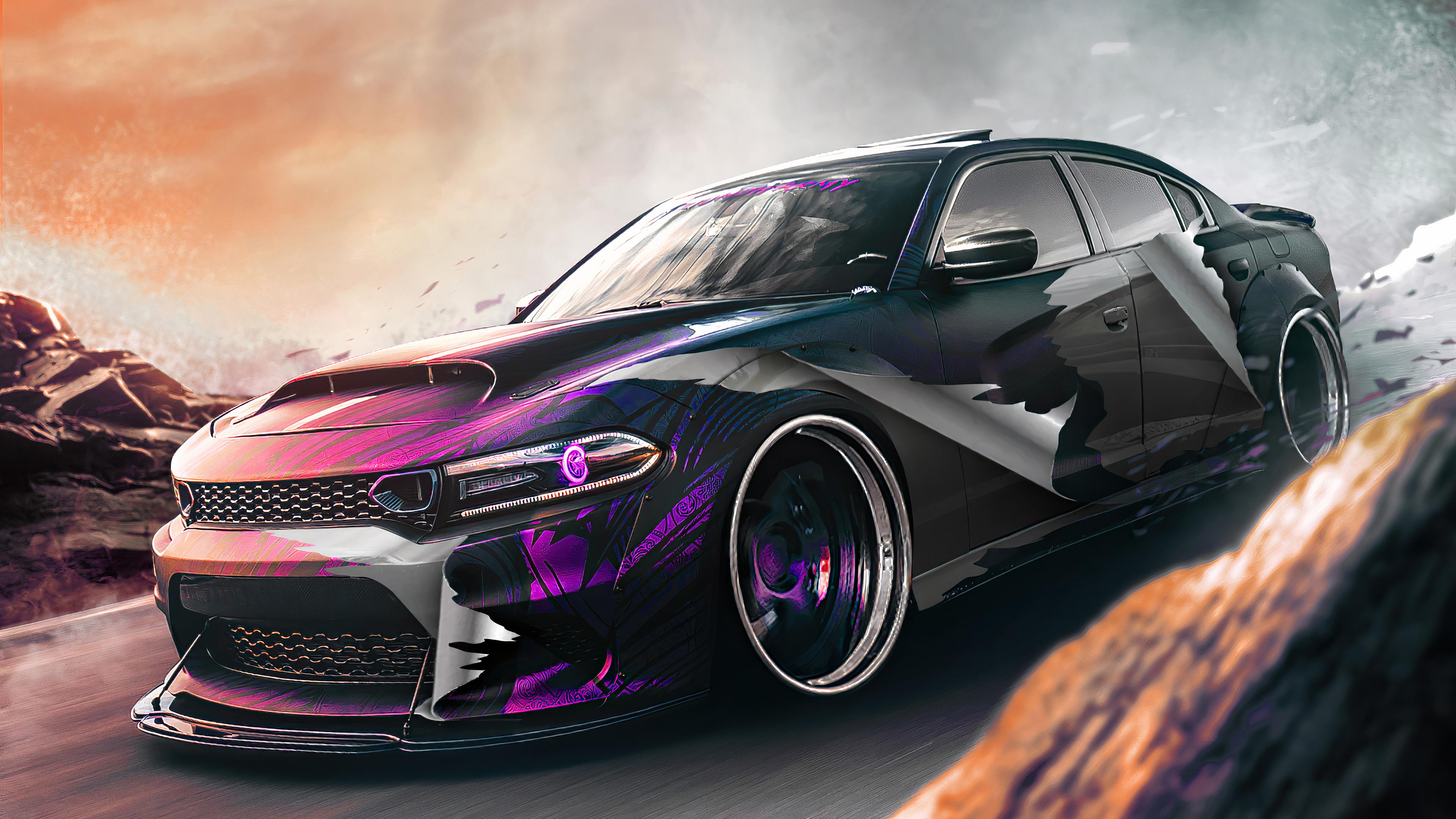 3840x2160 Dodge Charger Open race Wallpaper 4k for Desktop