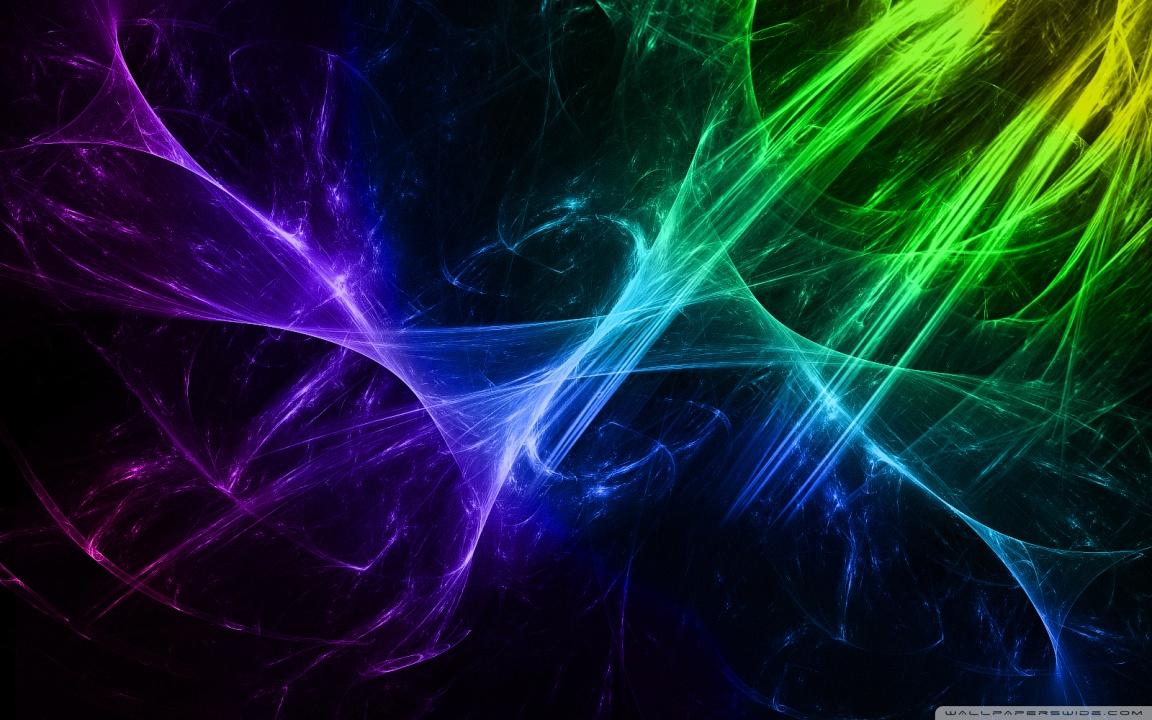 1152x720 glow wallpaper HD green blue purple fractal art light