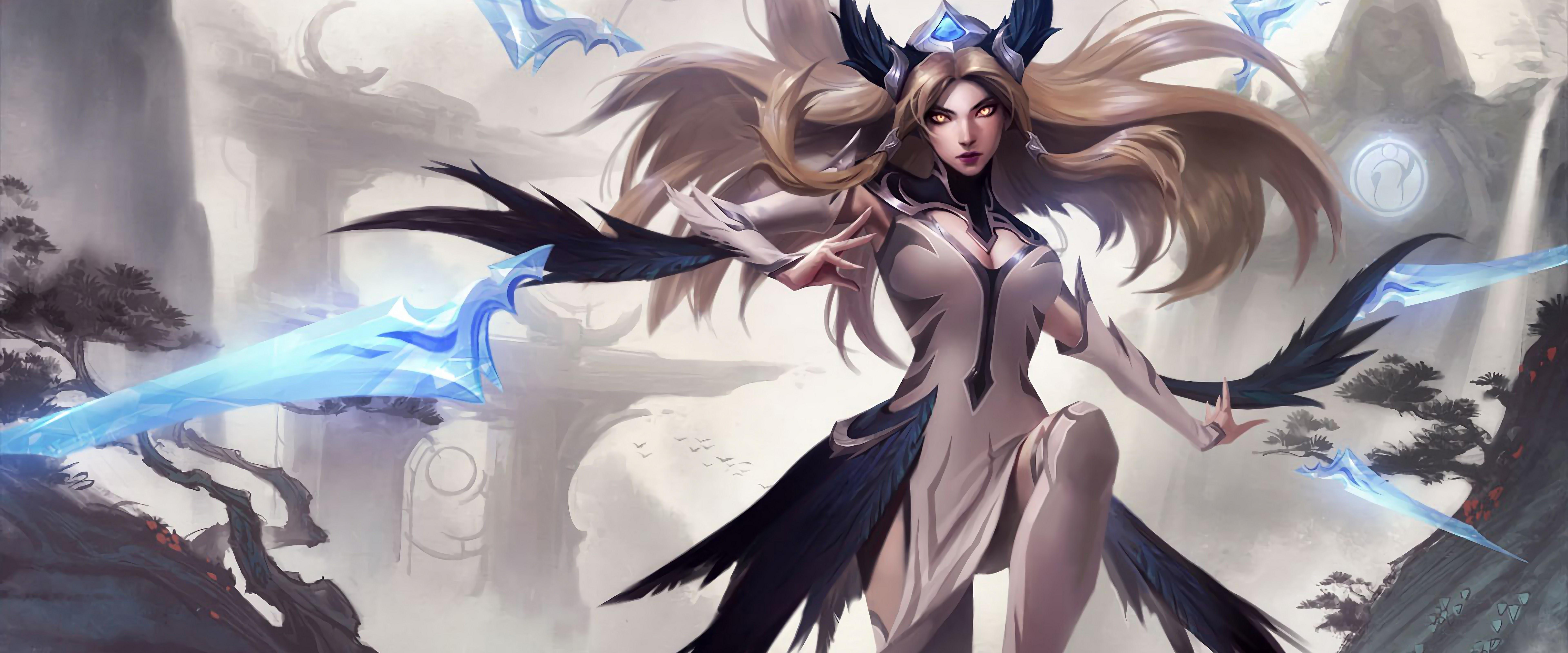 7680x3200 LOL Invictus Gaming Irelia Splash Art LoL PC DeskK Wallpaper & Artwork