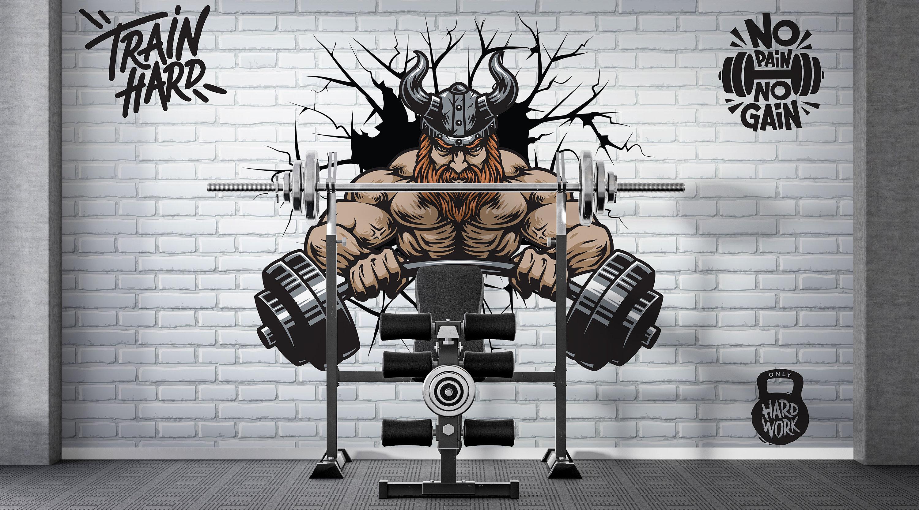 3d Wallpaper Halogen Effect Gym Workout Stock Illustration 1276716418 |  Shutterstock