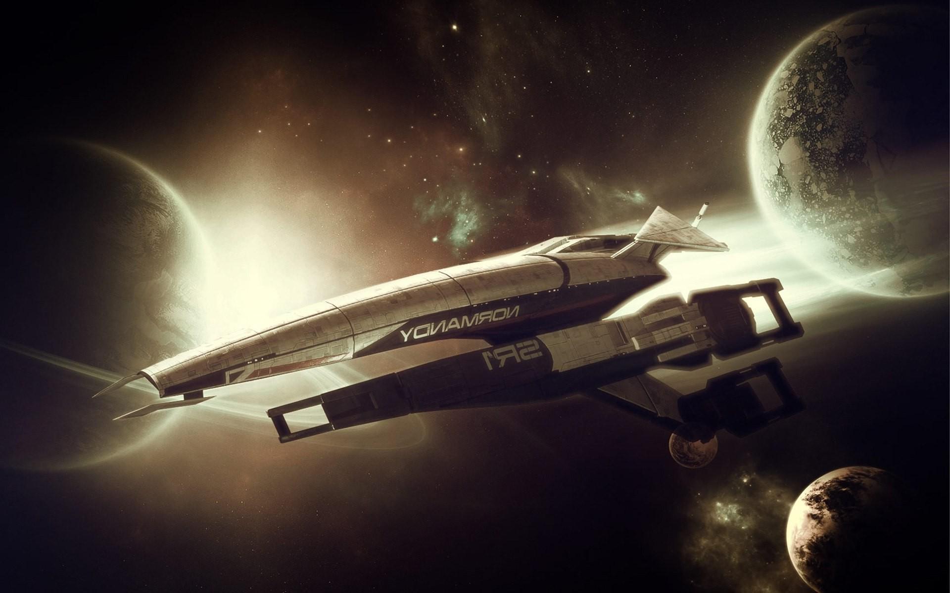 1920x1200 spaceship, Space Station, Normandy Sr Mass Effect Wallpaper HD / Desktop and Mobile Background