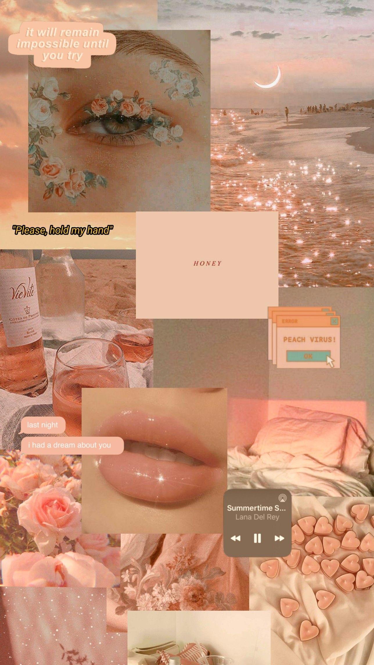 1288x2289 Peach aesthetic wallpaper