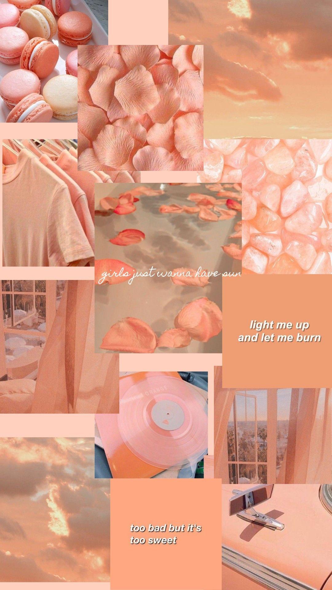 1080x1920 Peach Aesthetic Wallpaper