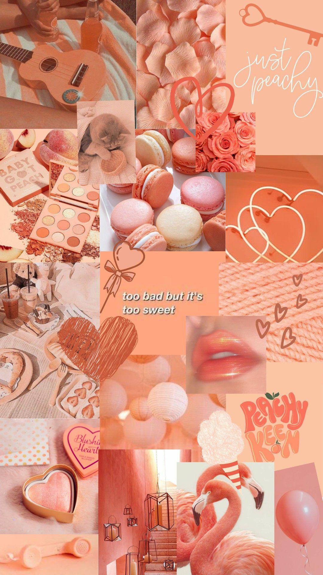 1080x1920 Peach Aesthetic Wallpaper