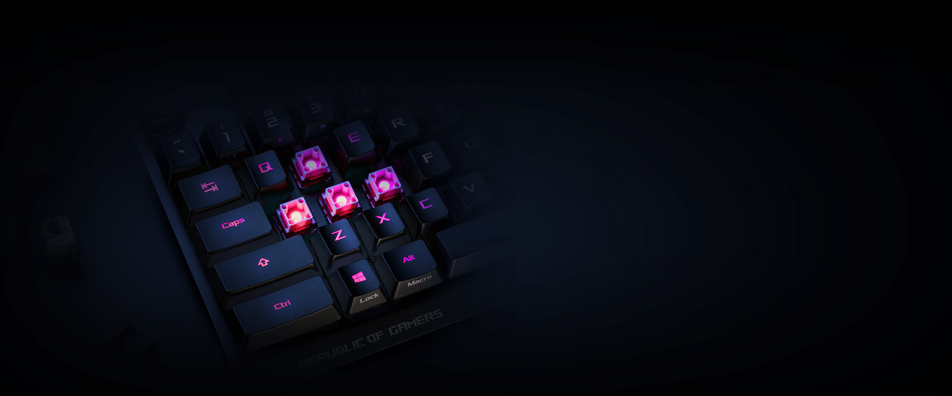 1920x800 ROG Strix Scope RX. Keyboards. Gaming Keyboards｜ROG of Gamers｜ROG India