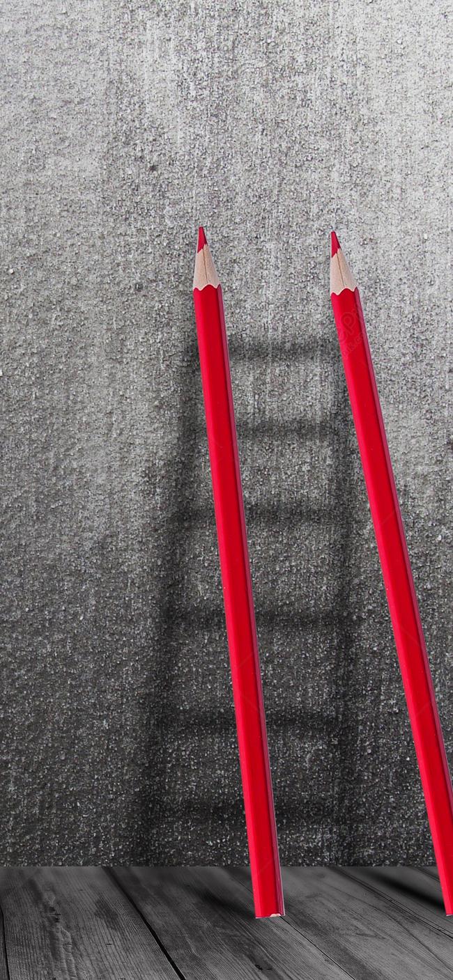 650x1407 Pencil Reflection Wallpaper Image Free Download