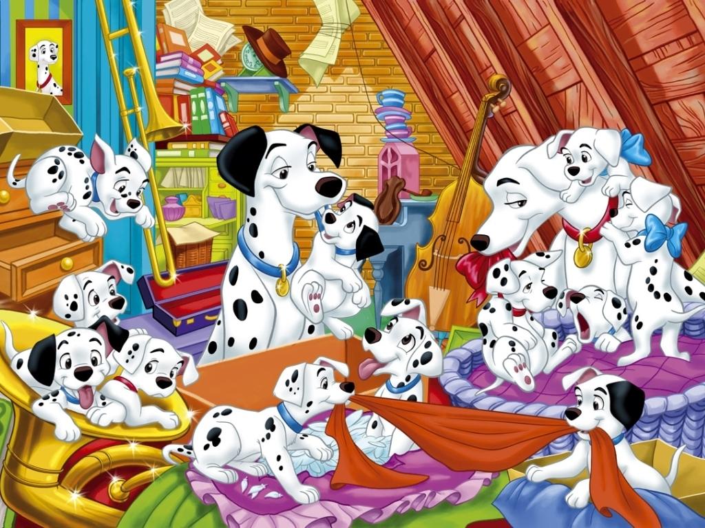 1024x768 Walt Disney 101 Dalmatians Wallpaper