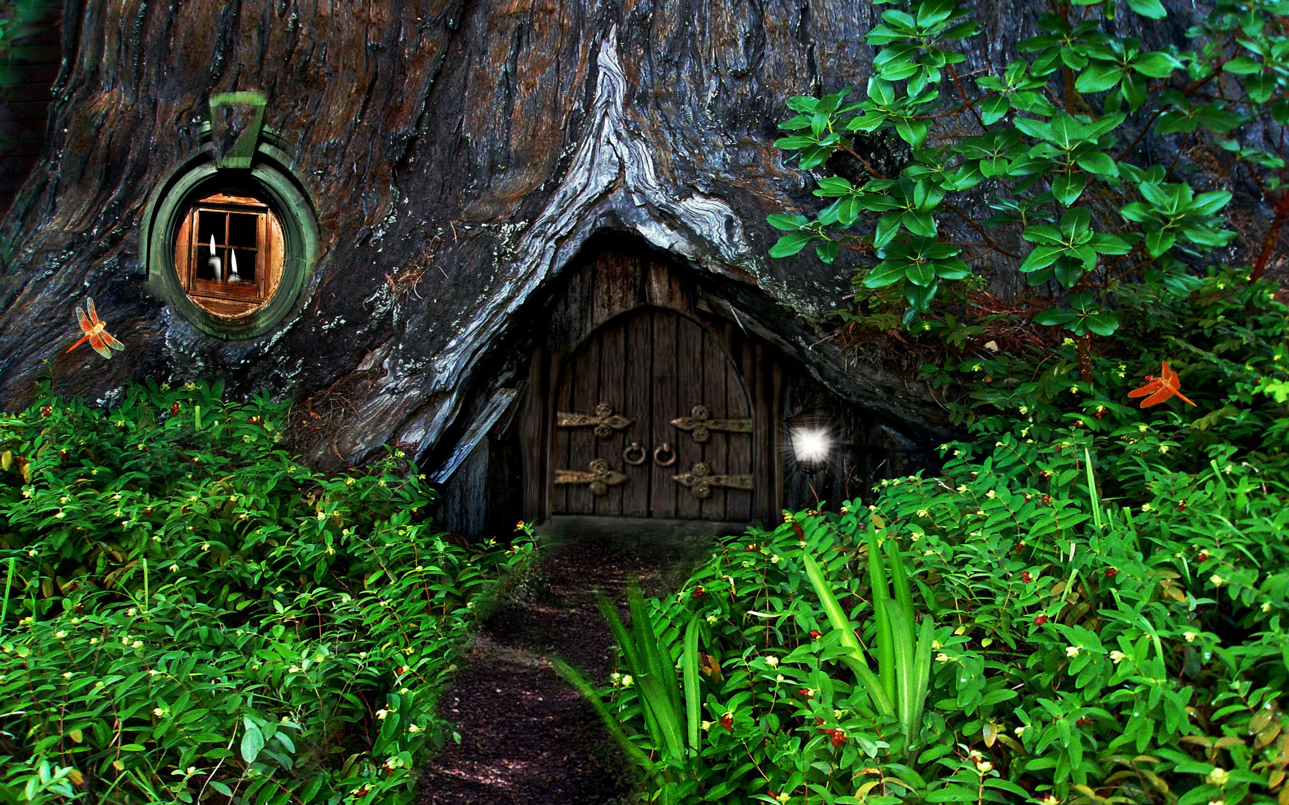 2560x1600 hobbit, Fantasy, Forest, Trees, House, Home Wallpaper HD / Desktop and Mobile Background