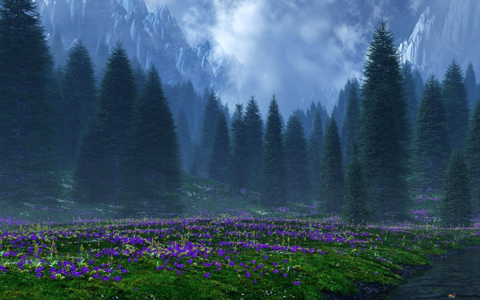 1680x1050 Beautiful Mountain Landscape HD wallpaper download