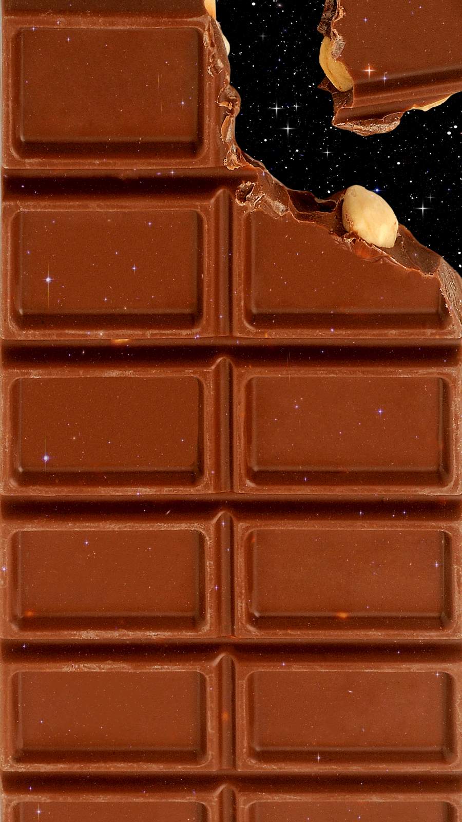 900x1600 Milk Chocolate Galaxy Cosmic Bar Bite IPhone Wallpaper Wallpaper : iPhone Wallpaper