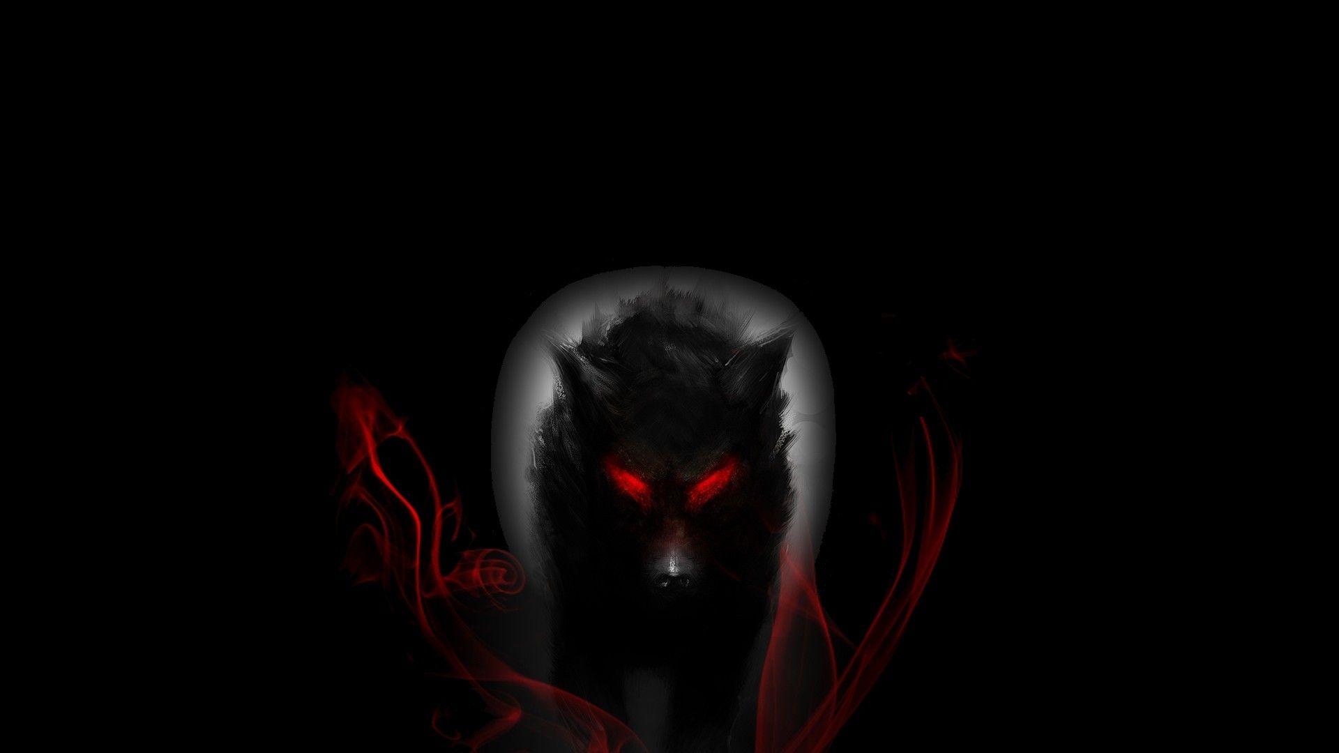 1920x1080 Evil Wolf Wallpaper
