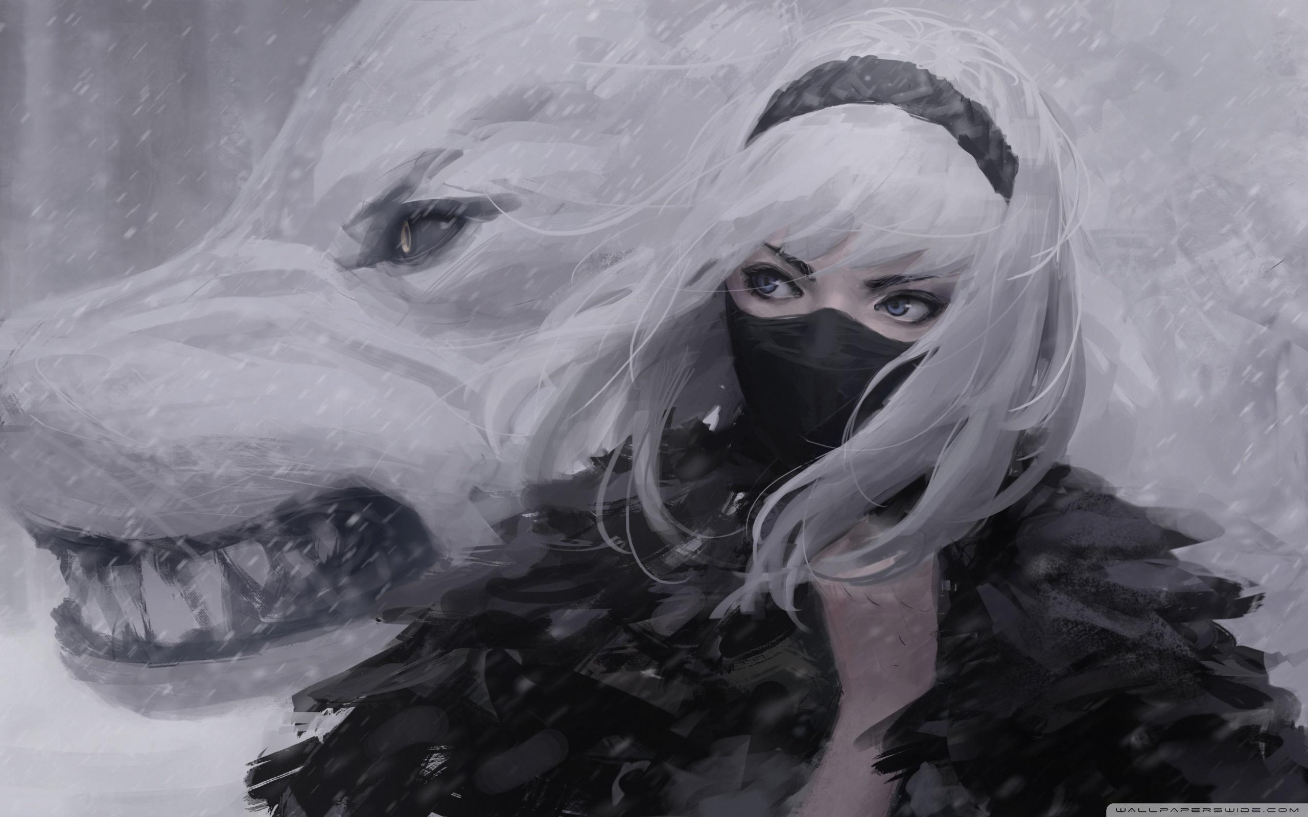 2560x1600 Big Bad Wolf Winter Art Ultra HD Desktop Background Wallpaper for 4K UHD TV : Widescreen & UltraWide Desktop & Laptop