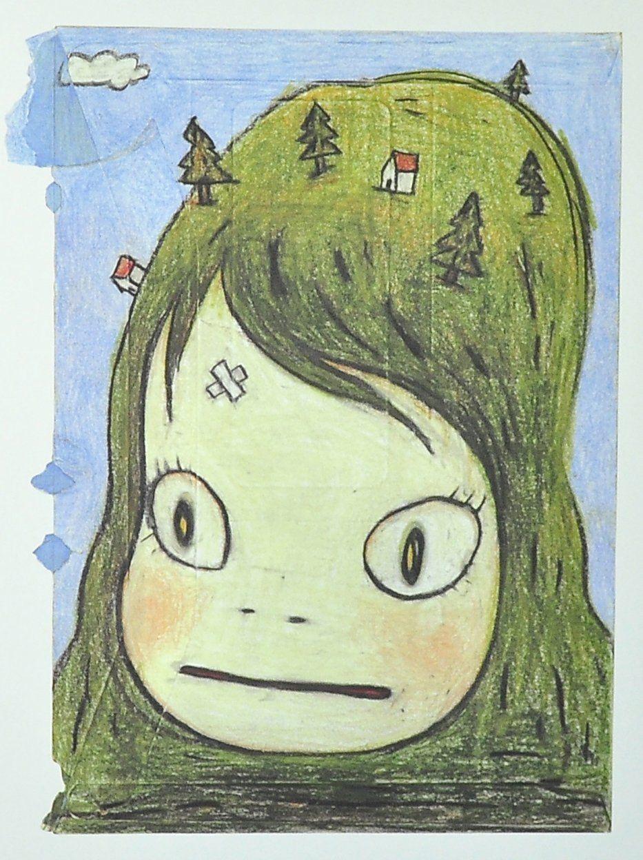 933x1248 yoshitomo nara drawing art prints, Funky art, Cute art