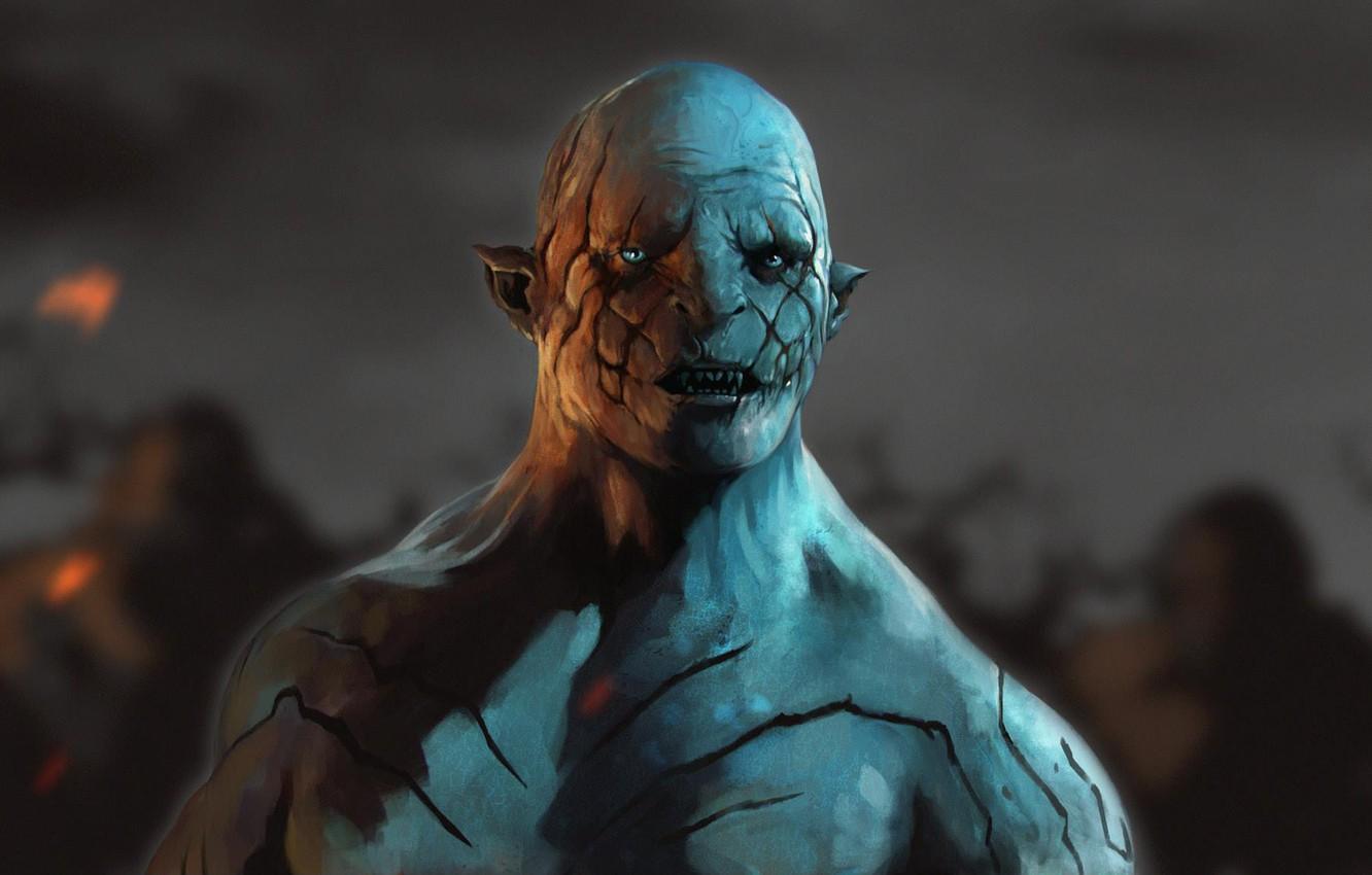 1332x850 Wallpaper Art, The hobbit, Azog, The pale Orc, The Defiler, the leader of the orcs image for desktop, section фильмы