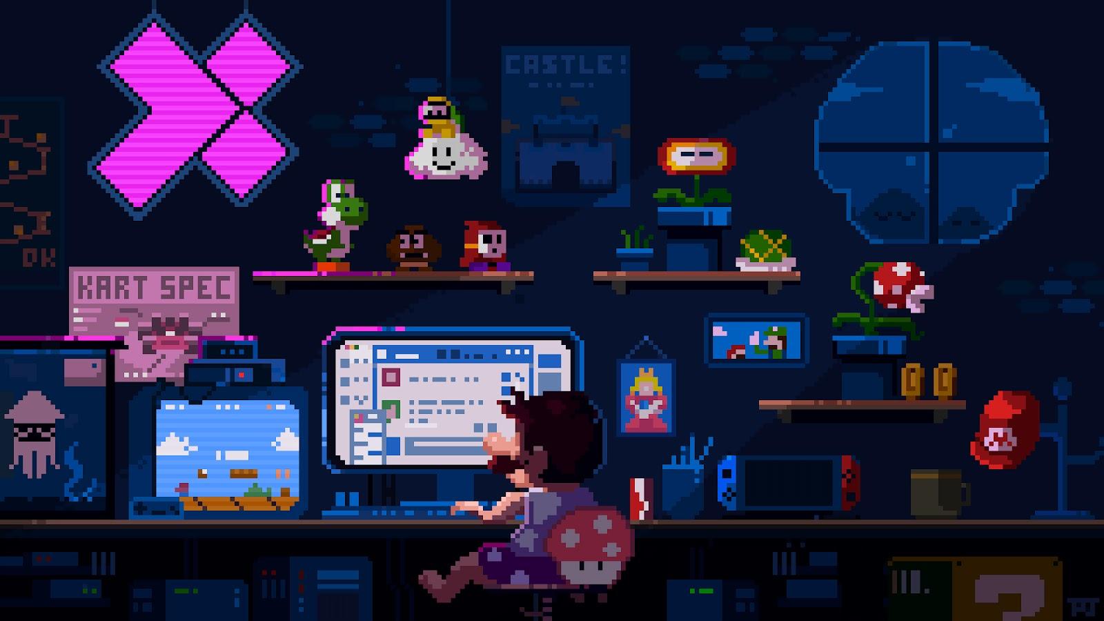 1600x900 4K Wallpaper for PC Pixel Art