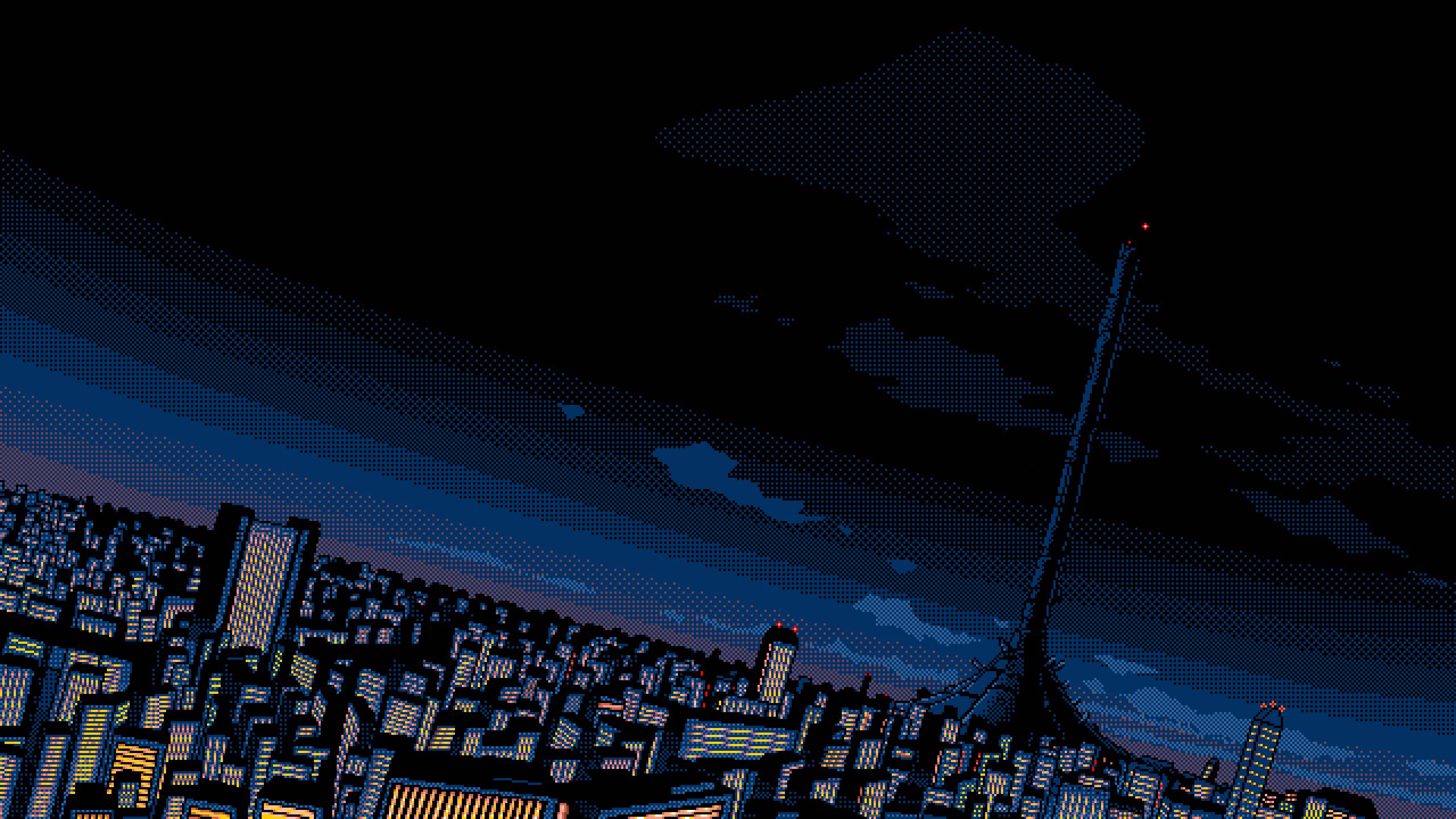 2560x1440 Resolution Building Artistic Pixel Art 1440P Resolution Wallpaper