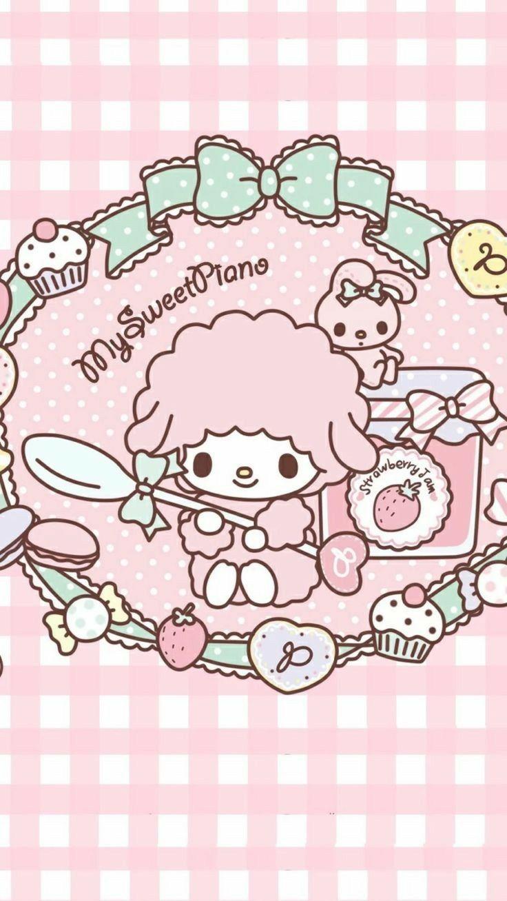 736x1307 My Sweet Piano. My melody wallpaper, Hello kitty characters, Sanrio wallpaper
