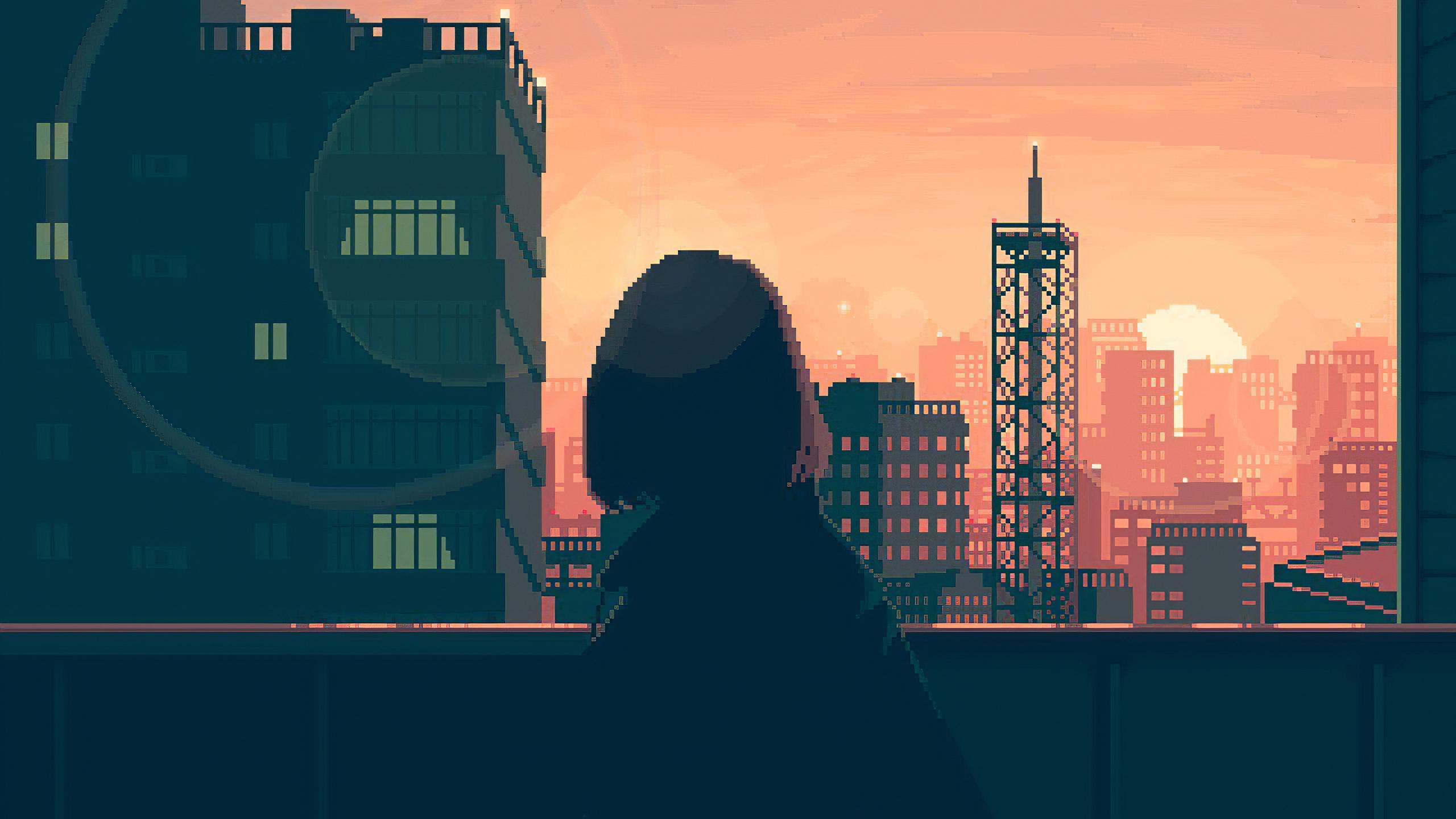 2560x1440 Pixel Art Wallpaper and Background 4K, HD, Dual Screen